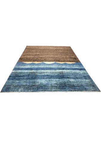 Wollteppich »Ziegler Modern Teppich handgeknüpft mehrfarbig«, rechteckig, handgeknüpft