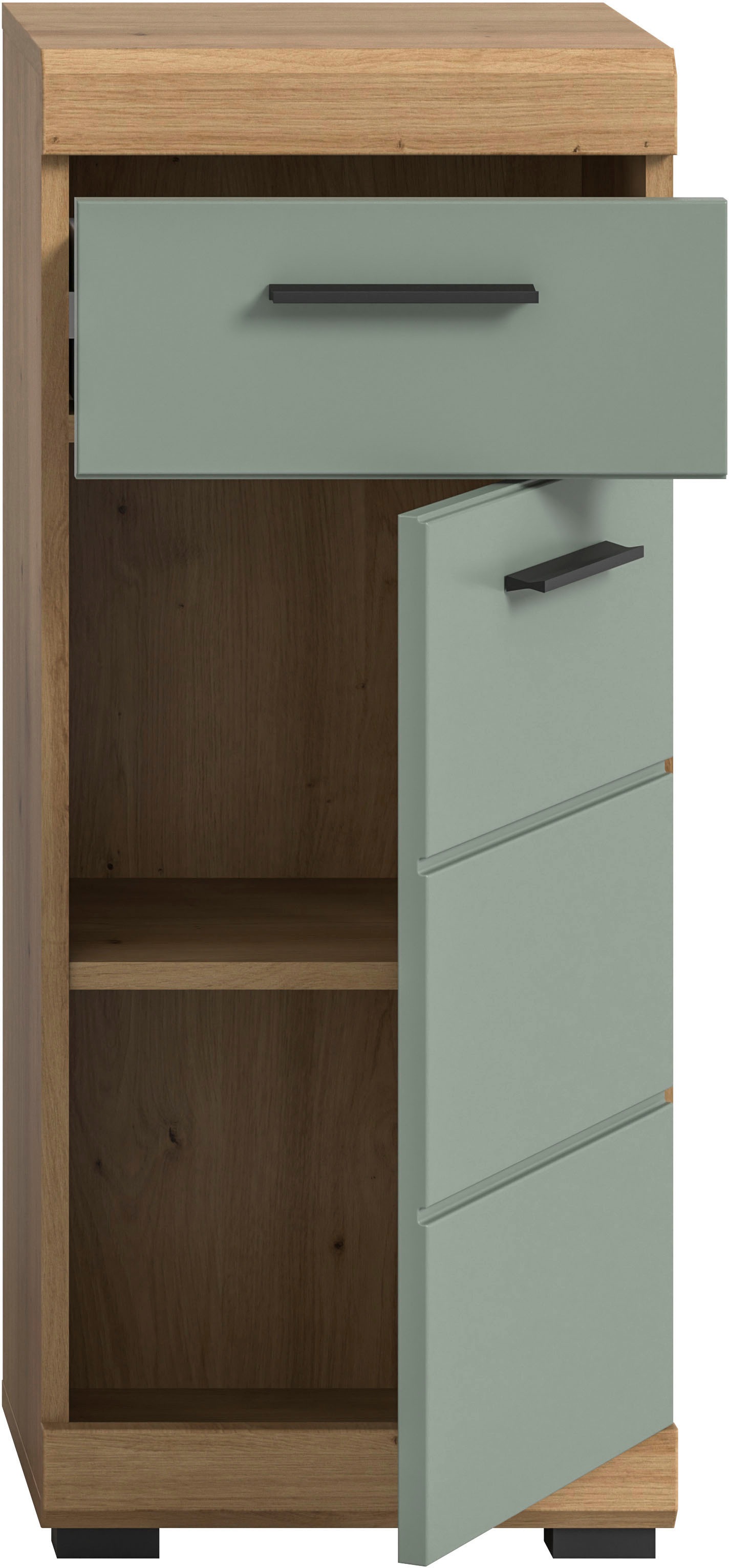 welltime Unterschrank »SIENA, Breite 37cm, 1 Tür, 1 Schubkasten, 2 Fächer, MDF-Front« TOPSELLER!, 1 Stk. tlg. in verschiedenen Farben erhältlich, Badmöbel, Badschrank, Kommode, Bad