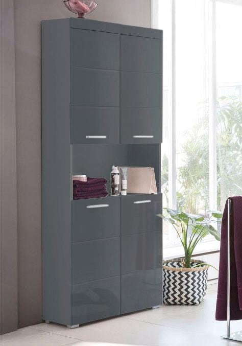 welltime Armoire haute »Avena« Badschrank 4-türig mit o. Fach und 4 Einlegeböden - B/T/H 73/31/190 cm