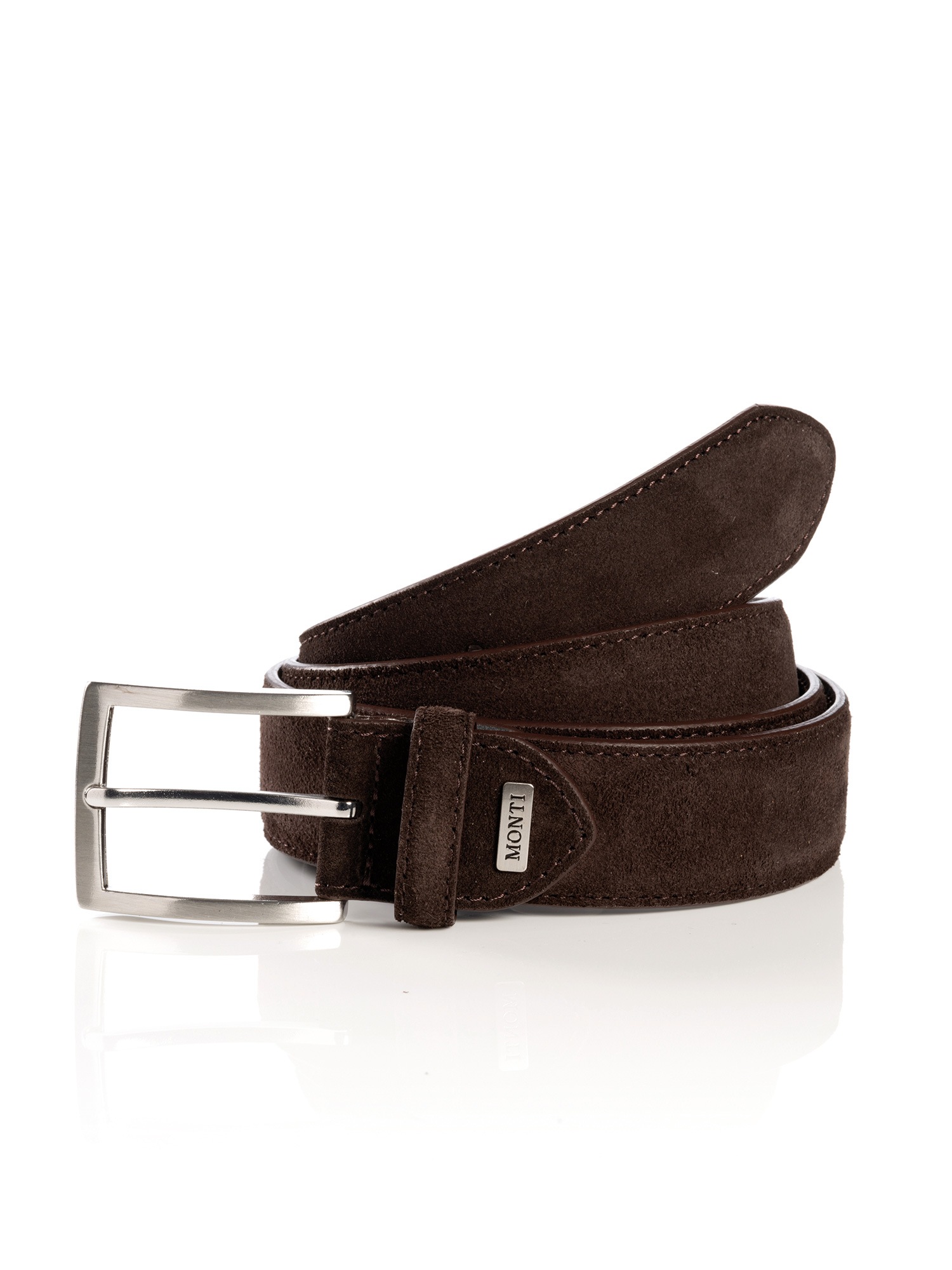 Image of MONTI Ledergürtel 3,5 cm breit, Business-Casual, Veloursleder, kürzbar