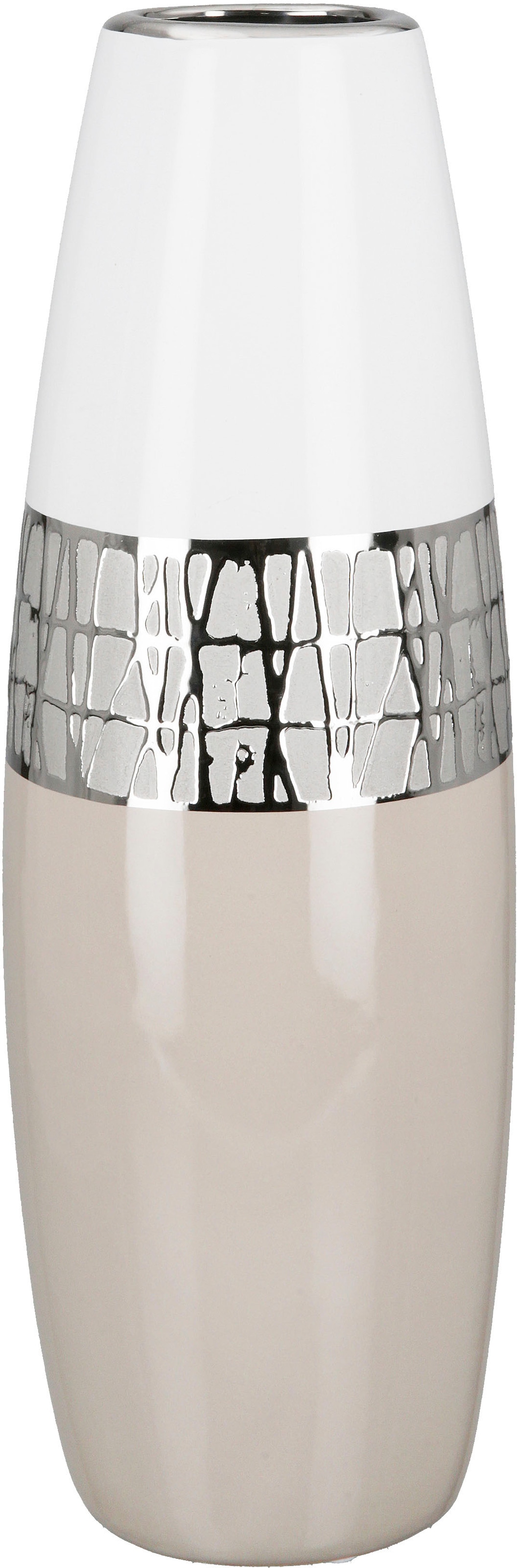 Image of GILDE Tischvase "Pico, Dekovase" Vase aus Keramik, in Kegelform, Höhe ca. 36 cm