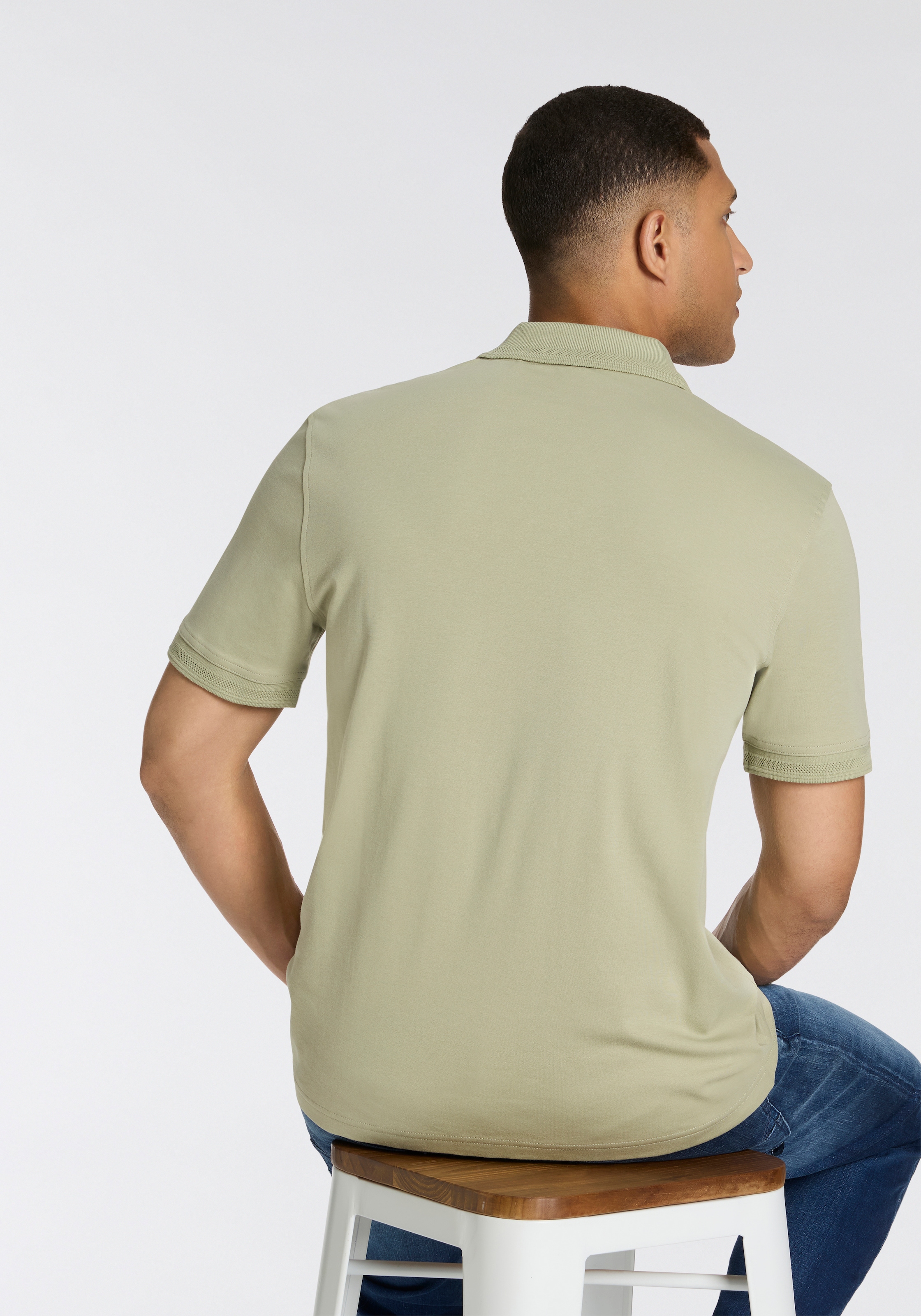 BOSS ORANGE Poloshirt »Pe Interlock« aus Baumwoll-Piqué mit Logo-Print Regular