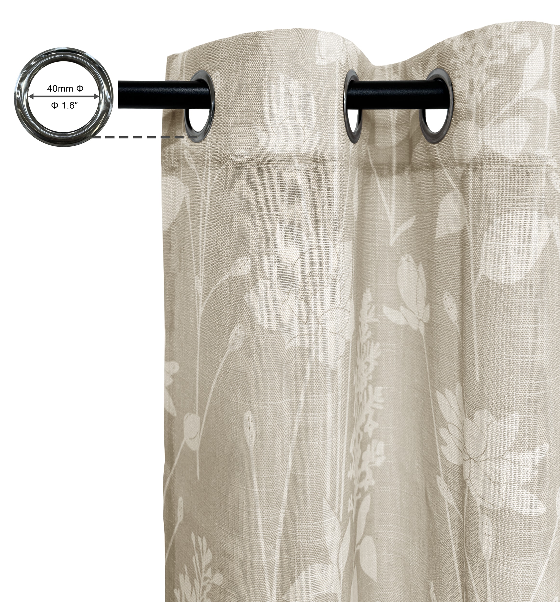 GOODproduct Gardine »Linnah« Ösen 1 Stk. tlg. halbtransparent, strukturiert, Wohnzimmer, Schlafzimmer, Esszimmer,