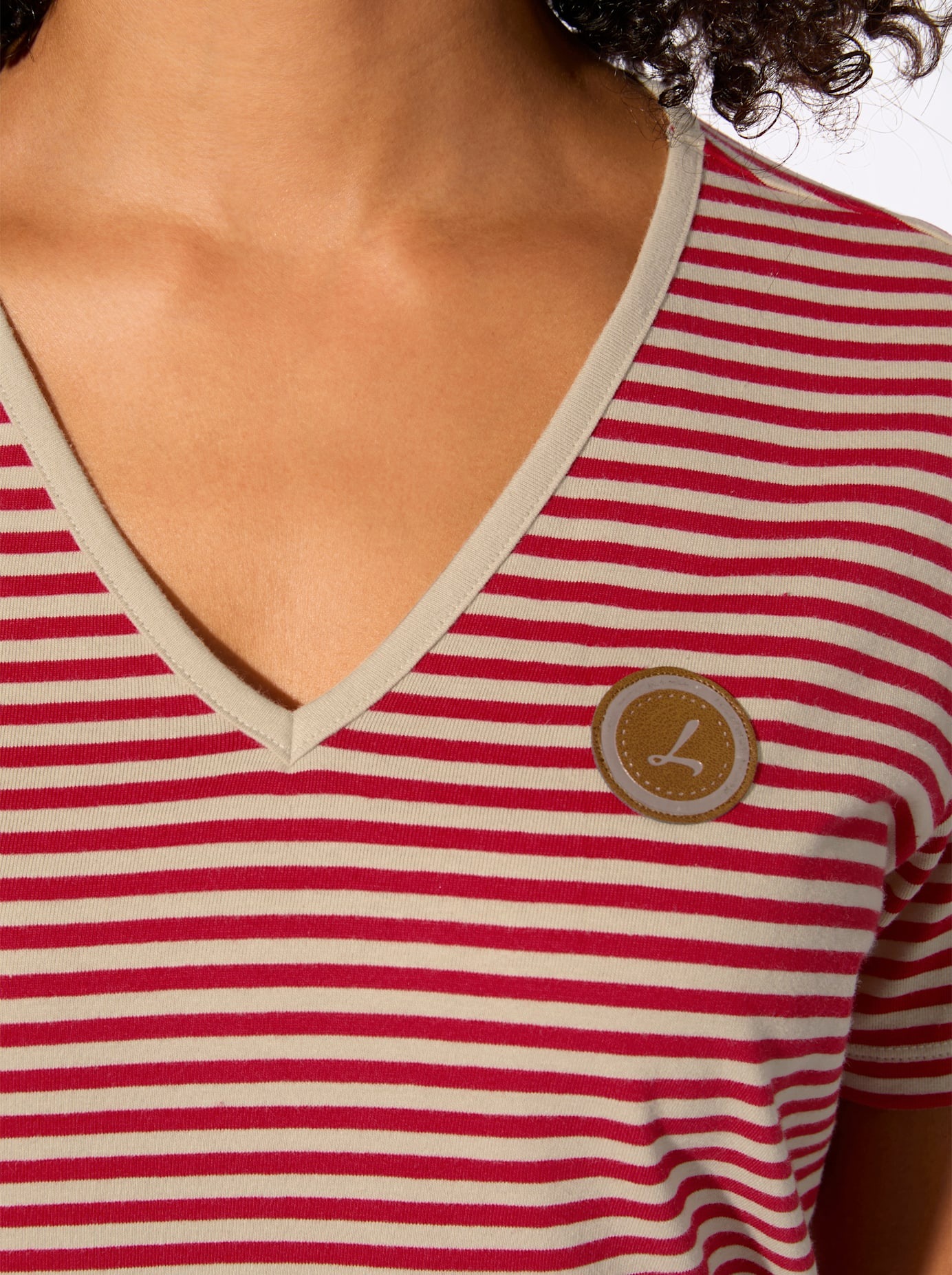 Casual Looks T-shirt en V »Ringelshirt« 1 pièces