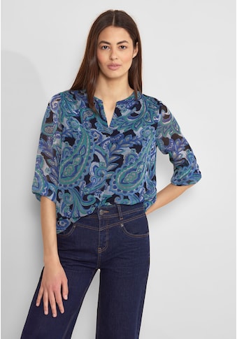 Chiffonbluse, mit 3/4 Arm und Allover-Print