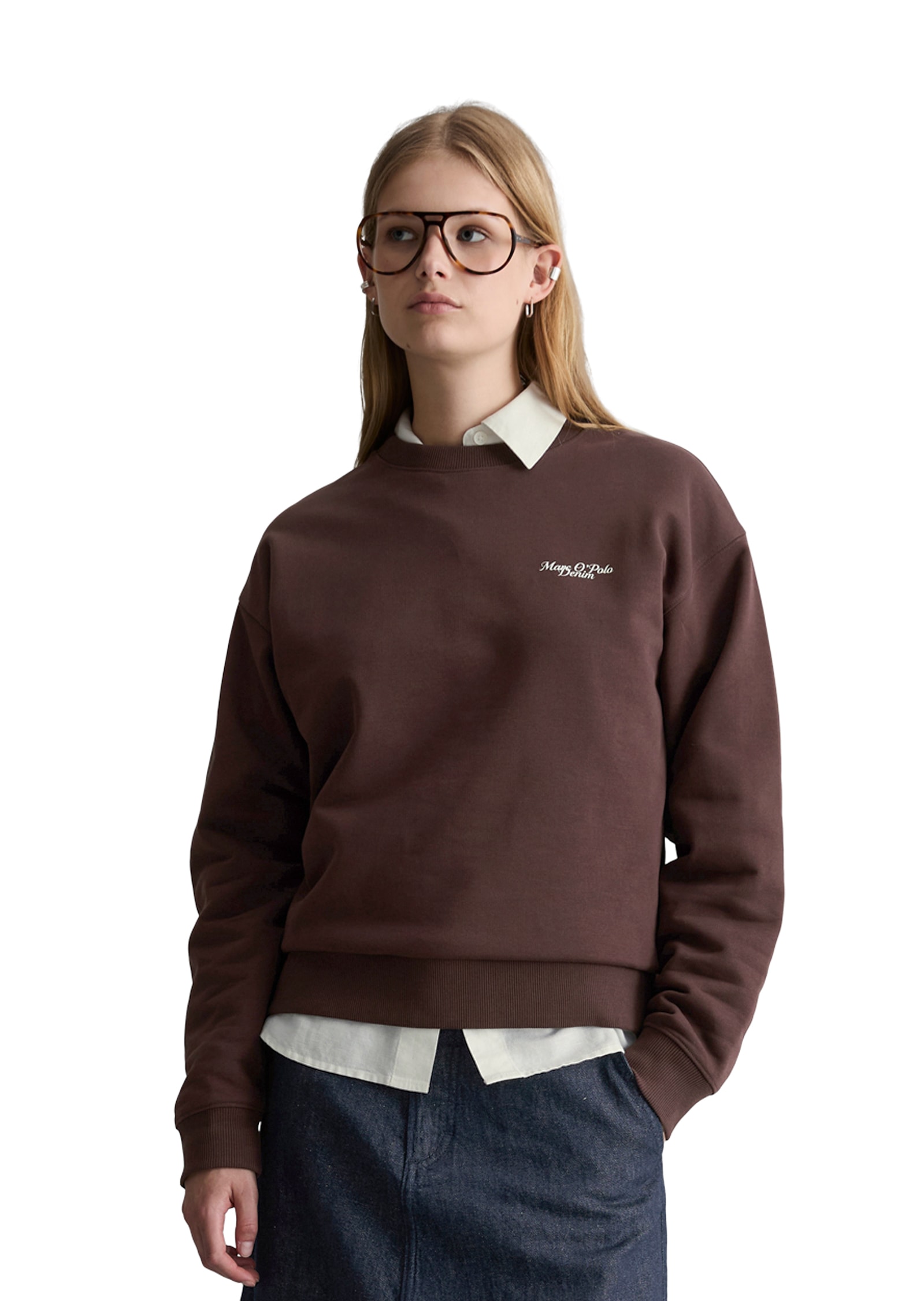 Image of Marc OPolo DENIM Sweatshirt, oversize aus softem French Terry, Rückenprint