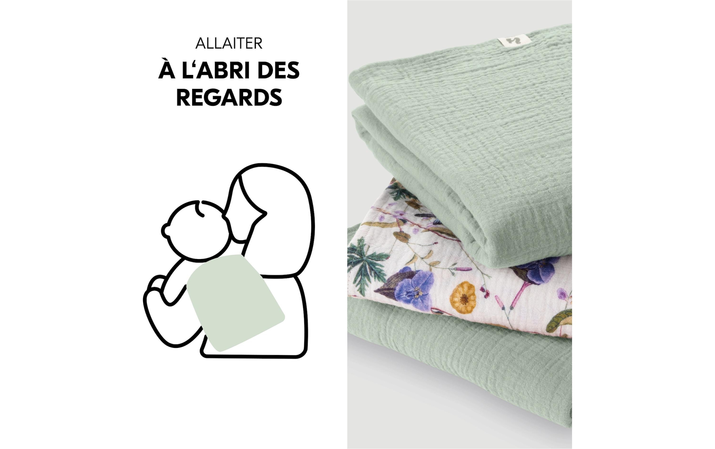 Hauck Doudou »Cuddle N Clean 3Set Sage-Beige-Floral« 3 tlg.