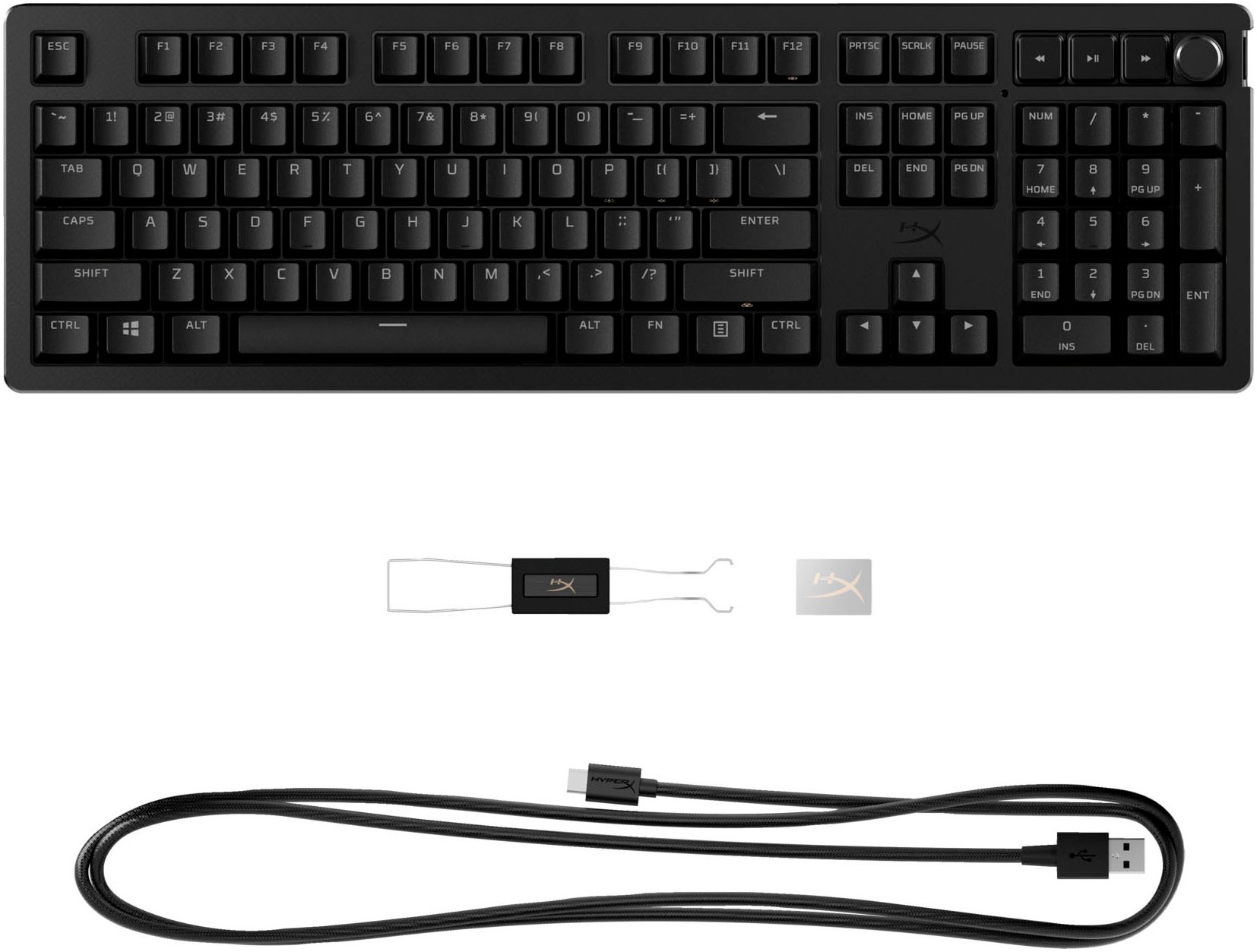 HyperX Gaming-Tastatur »Alloy Rise«, (Ziffernblock-Fn-Tasten-Profil-Speicher-Gaming-Modus-verstellbare Füsse)