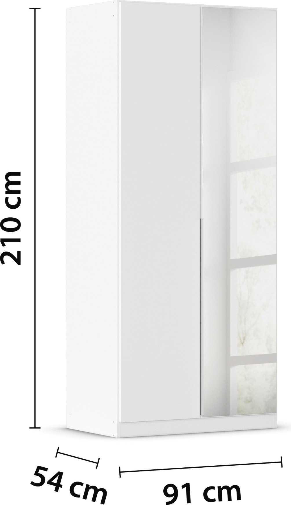 GOODproduct Armoire à portes battantes »Kleiderschrank Schrank Garderobe AGORDO mit Dekor- oder Hochglanzfront« en deux couleurs de poignées, largeurs 91-405 cm,  aménagement intérieur réfléchi, en 8 largeurs et 2 hauteurs MADE IN GERMANY