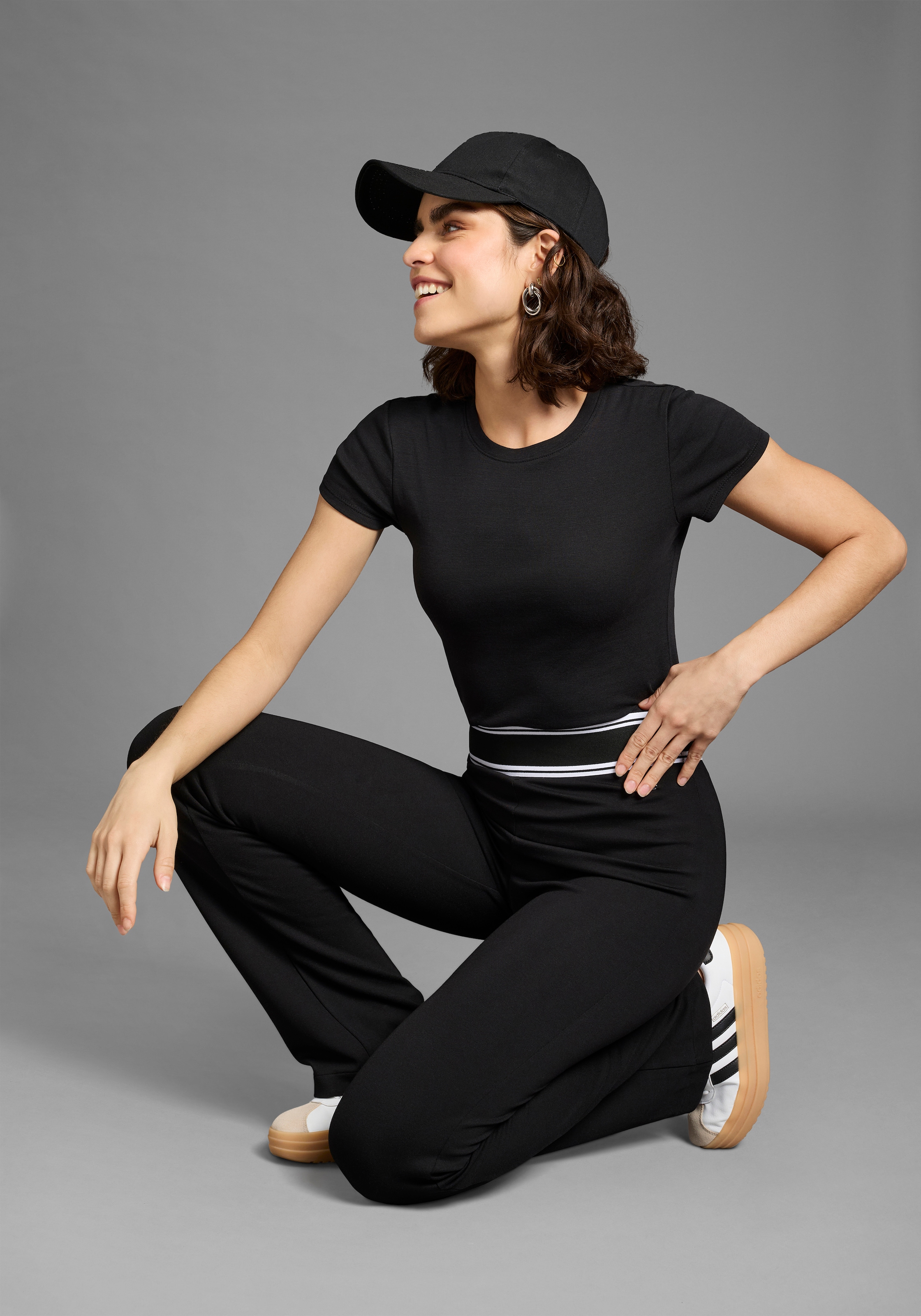 Laura Scott Pantalon bootcut  klassischer Bootcut Fit, elastischer Bund mit Gummizug