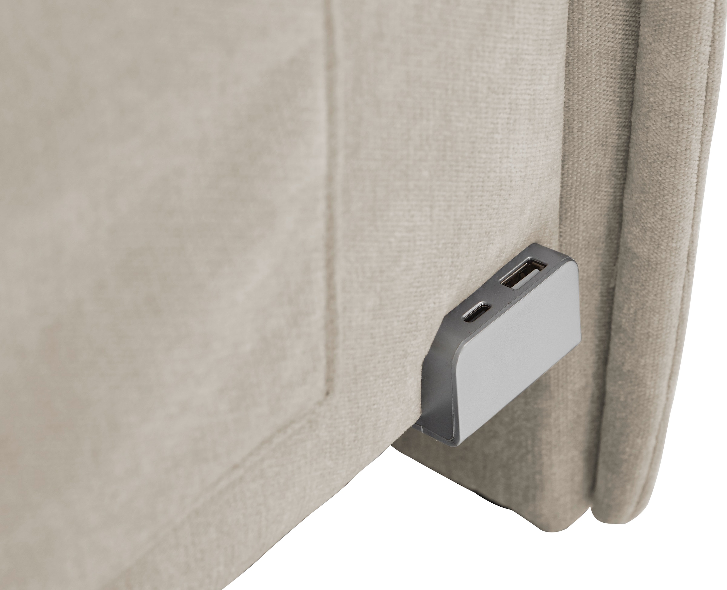 meise.möbel Lit d'enfant »FUN II« Polsterbett wahlweise mit Bettkasten, Jugendbett inkl. USB-Anschluss