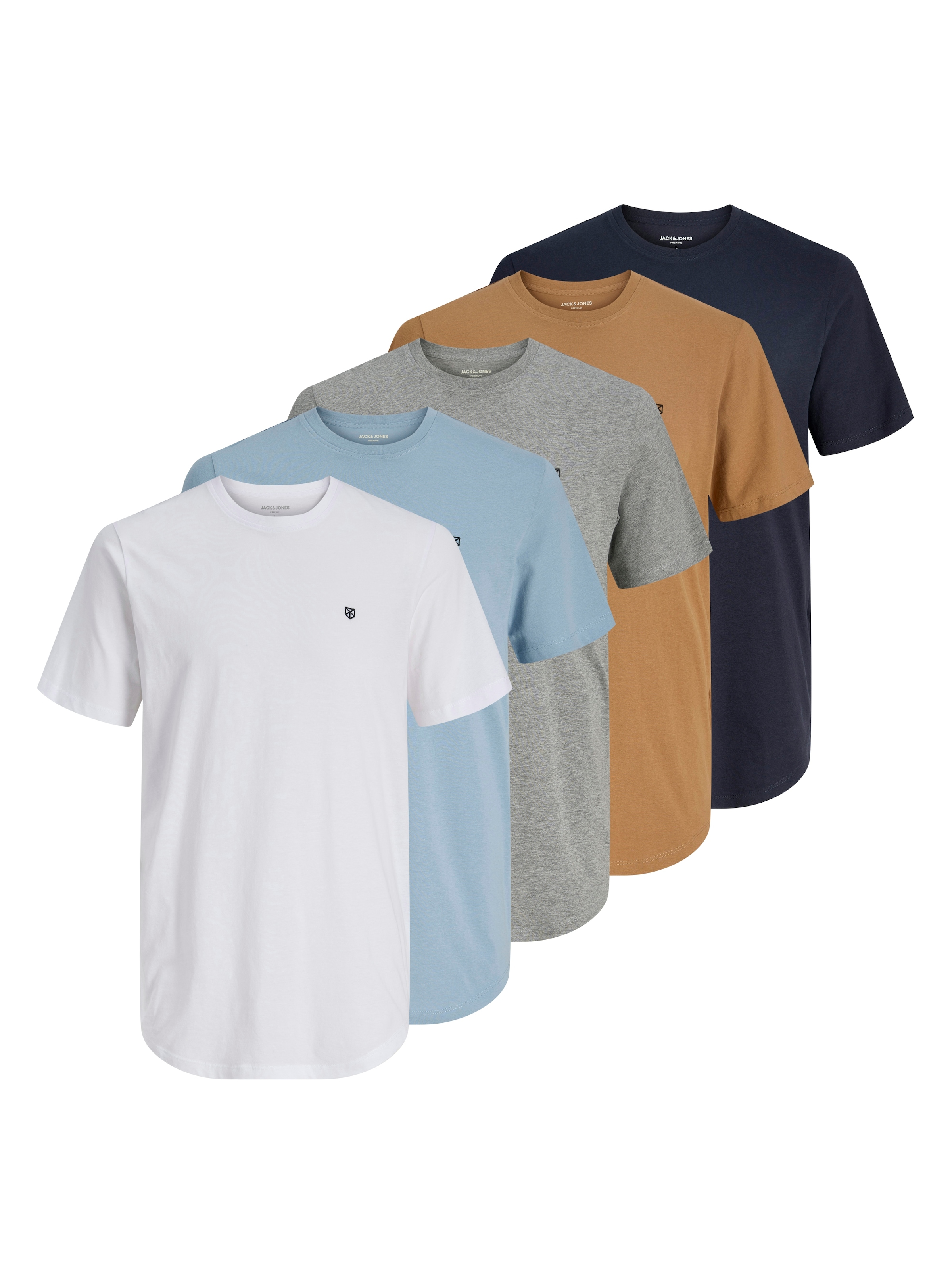Image of Jack & Jones Rundhalsshirt "JPRBLABRODY TEE SS CREW NECK 5PK MP" Packung, 5 Stk.