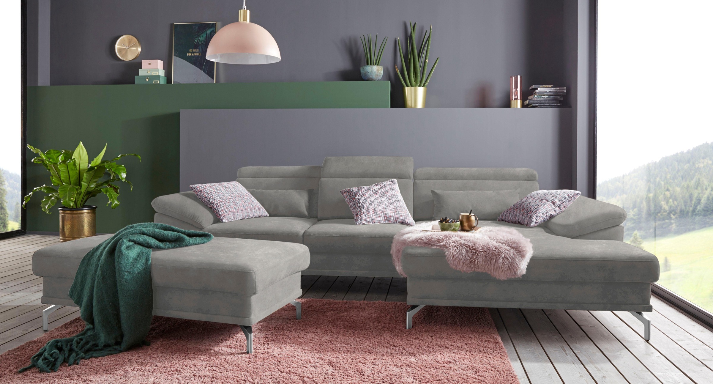 sit&more Ecksofa »Scorpio L-Form«, inklusive Sitztiefenverstellung, wahlweise mit Kopfverstellung