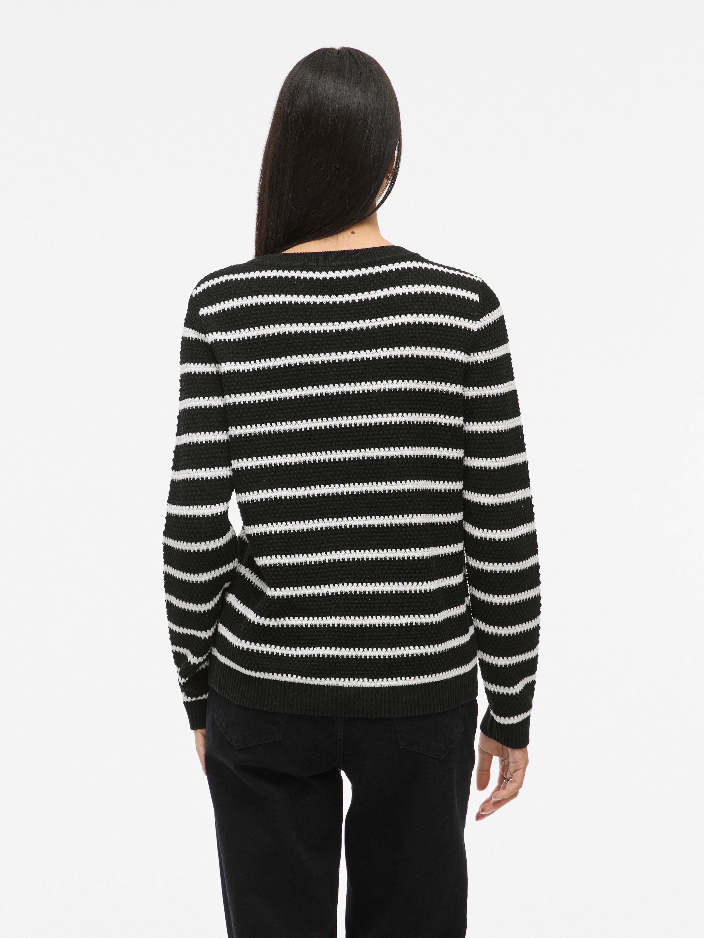 Vila Rundhalspullover »VIDALO O-NECK L/S STRIPE KNIT TOP- NOOS«