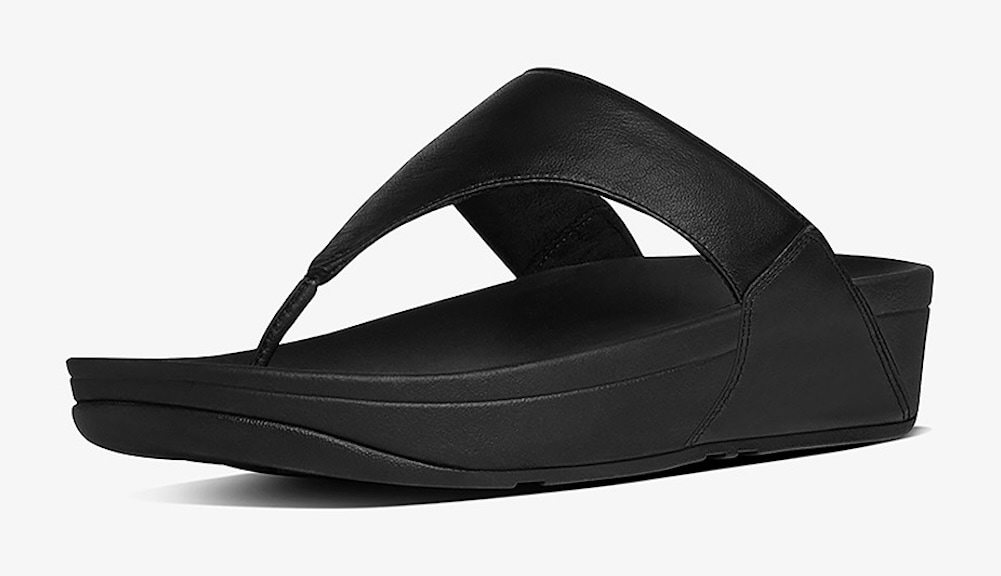 Fitflop Dianette »LULU LEATHER TOEPOST«  Zehentrenner, Pool Slides, Pantolette, Badeschuh mit Keilabsatz