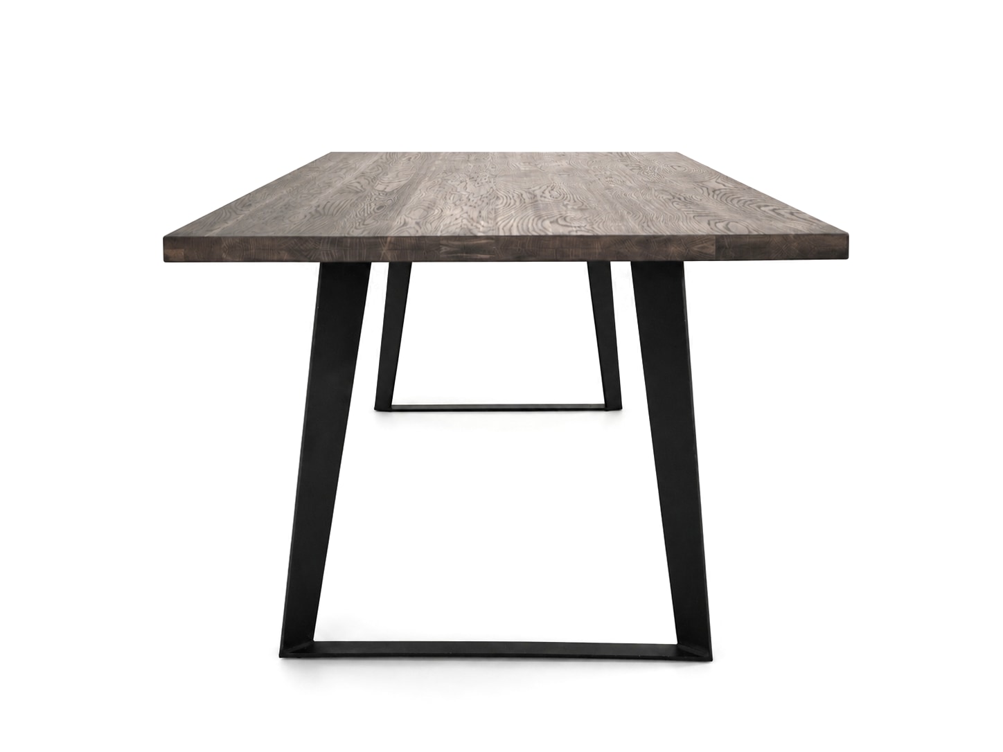 GOODproduct Esstisch »»SKAGEN« Speisetisch, Küchentisch, Wohntisch, Esszimmertisch« Wildeiche geölt Natur/Smoke, Gerade Kante, U-Gestell schwarz Metall