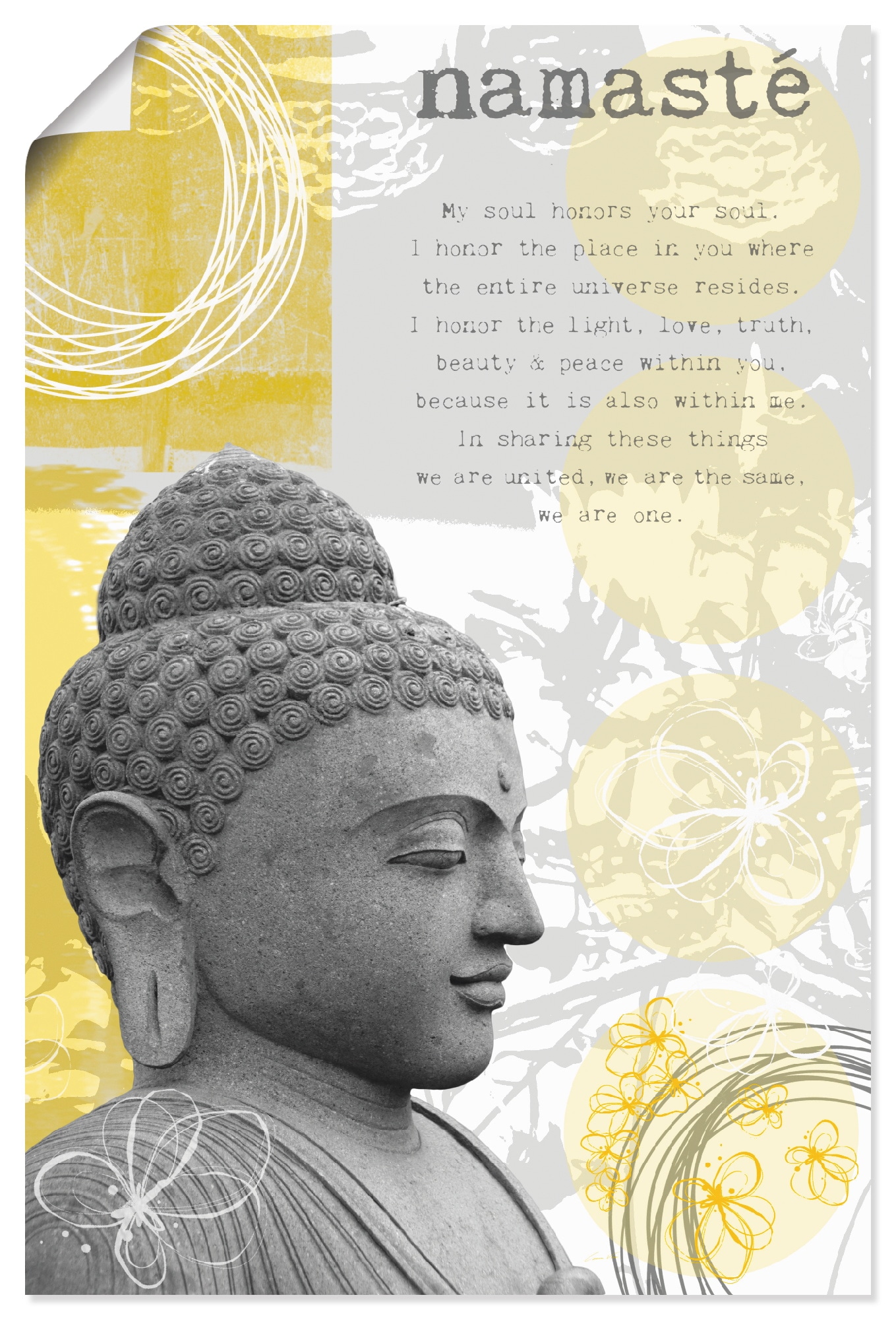 »Buddha Alubild, Grössen Wandaufkleber oder kaufen I«, versch. Leinwandbild, Wandbild St.), günstig Religion, in Artland Poster als (1
