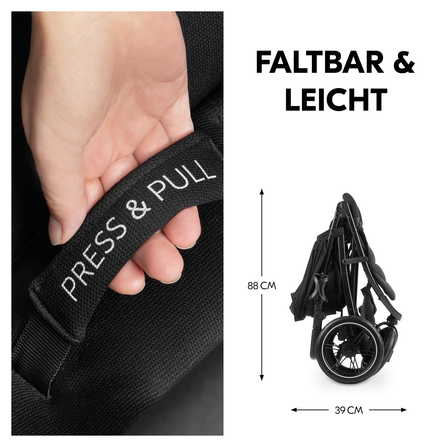 Hauck Poussette pour enfants »Dreiradbuggy, Rapid 3 Air, black« 22 kilos mit schwenk/feststellbarem Vorderrad; Lufträder; bis 22 kg belastbar