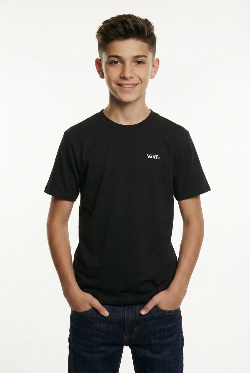 Image of Vans T-Shirt "LEFT CHEST SS TEE" Kurzarmdesign, mit Rundhalsausschnitt, aus Baumwolle, normale Länge