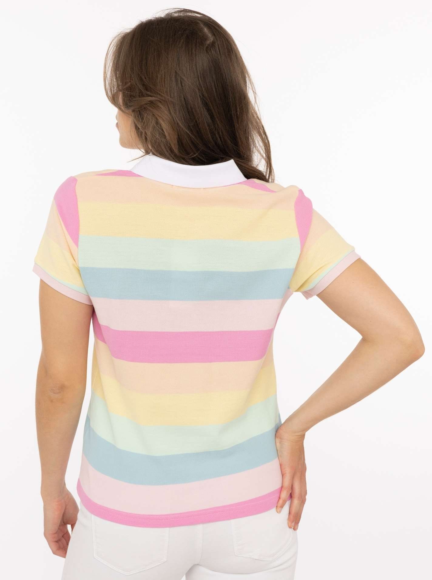 Zwillingsherz Poloshirt »Rainbow« kurzarm, Pastellfarben, Polokragen und Knopfleiste abgesetzt