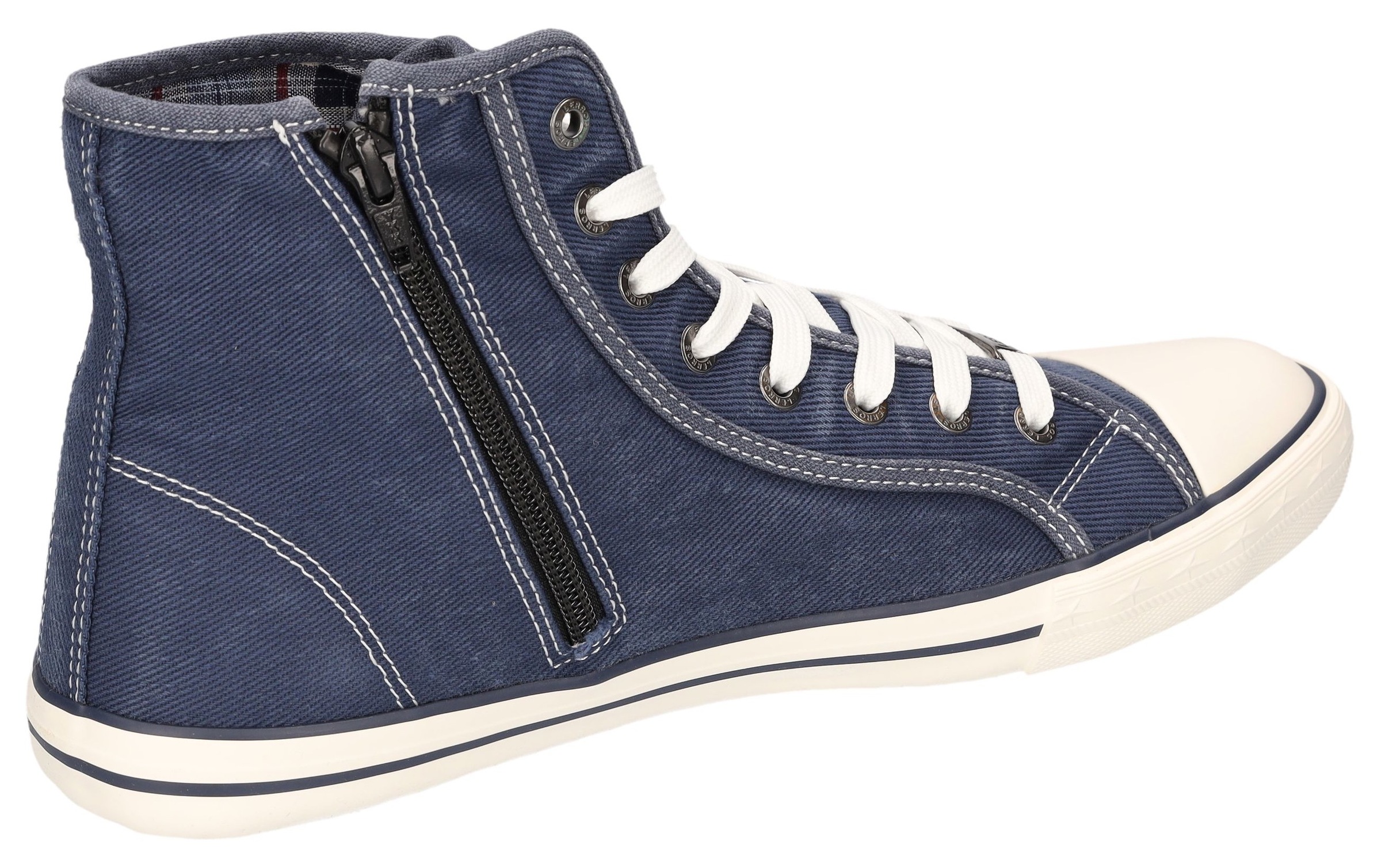 LERROS Bottines de sneakers  Bottes à lacets, sneakers montantes, bottes en toile avec embout caoutchouc