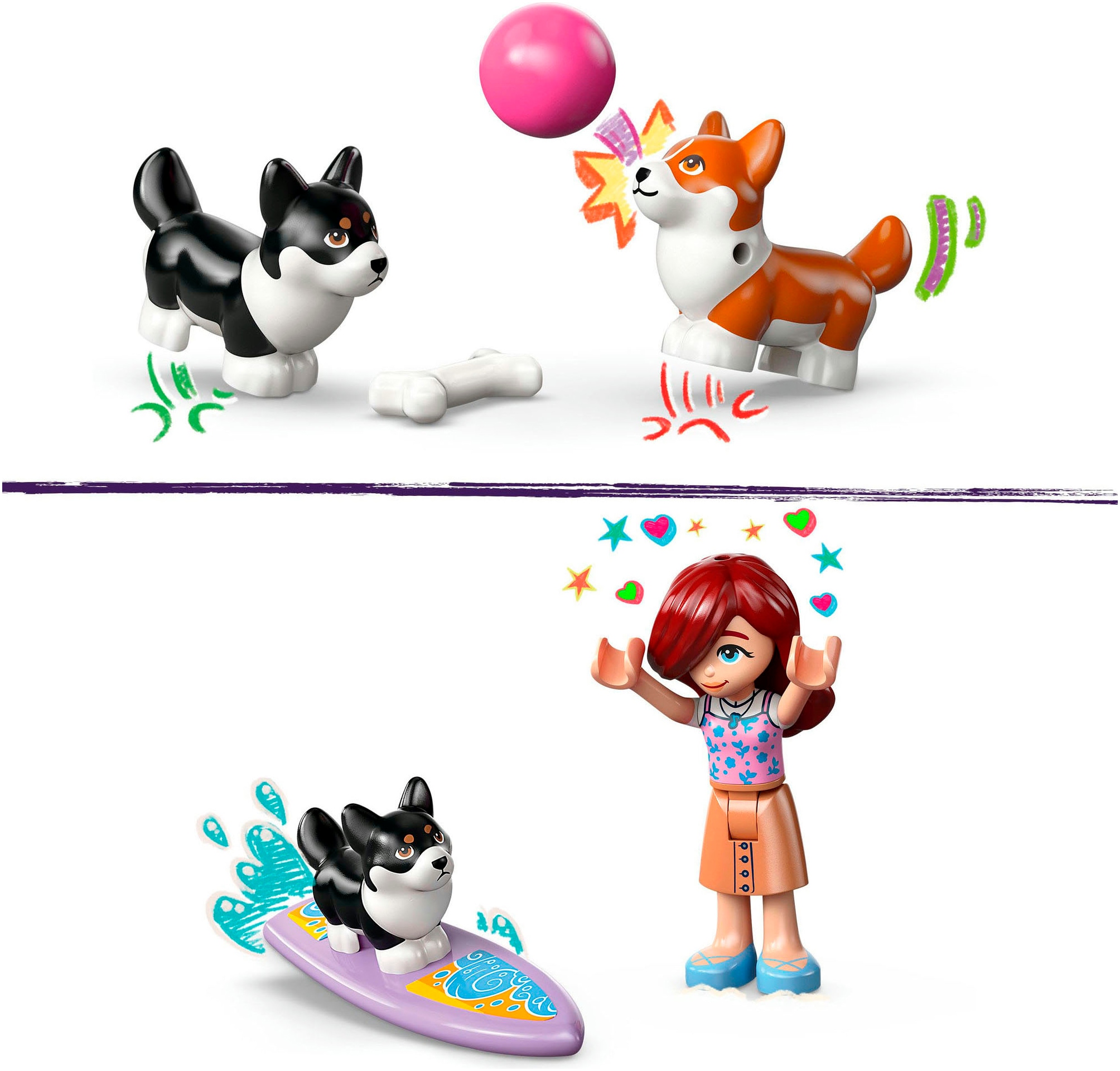 LEGO® Konstruktionsspielsteine »Strandabenteuer mit Hunden (42641), LEGO Friends« Made in Europe