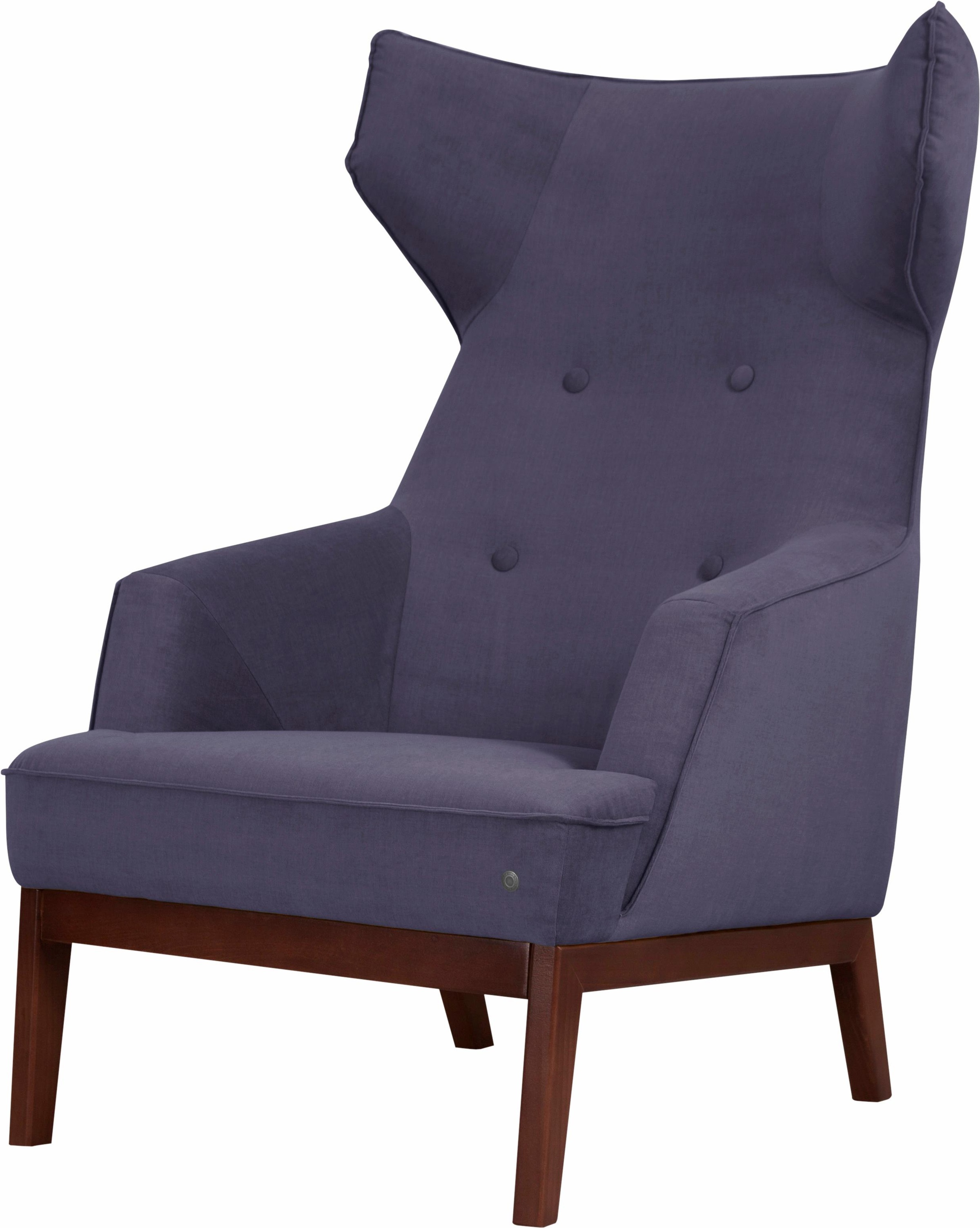 Image of TOM TAILOR Ohrensessel »COZY«, im Retrolook, mit Kedernaht und Knöpfung, Füsse nussbaumfarben bei Ackermann Versand Schweiz