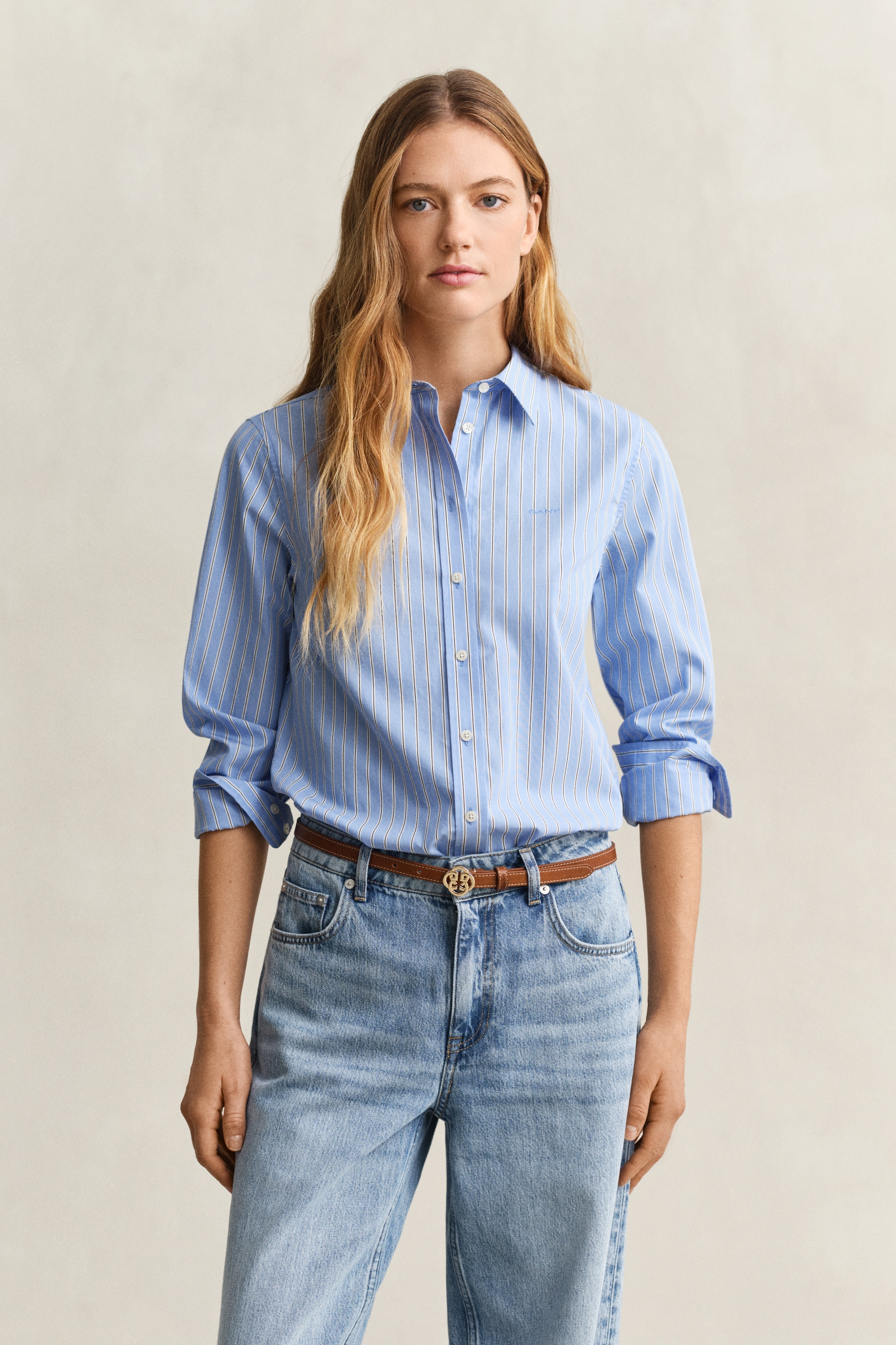 Image of Gant Langarmbluse "REGULAR CLASSIC POPLIN STRIPE"