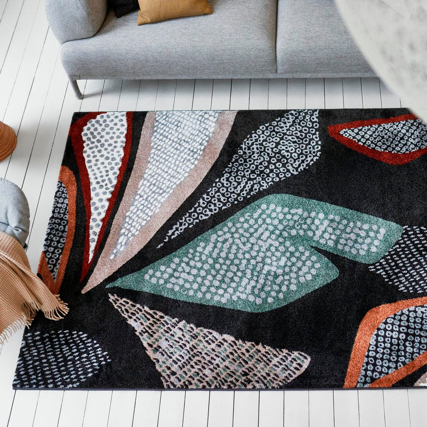Esprit Teppich »Hazel,  ESP-40101«, rechteckig, 13 mm Höhe, schön weicher Kurzflor in modernem Design, bunt, Wohnzimmer