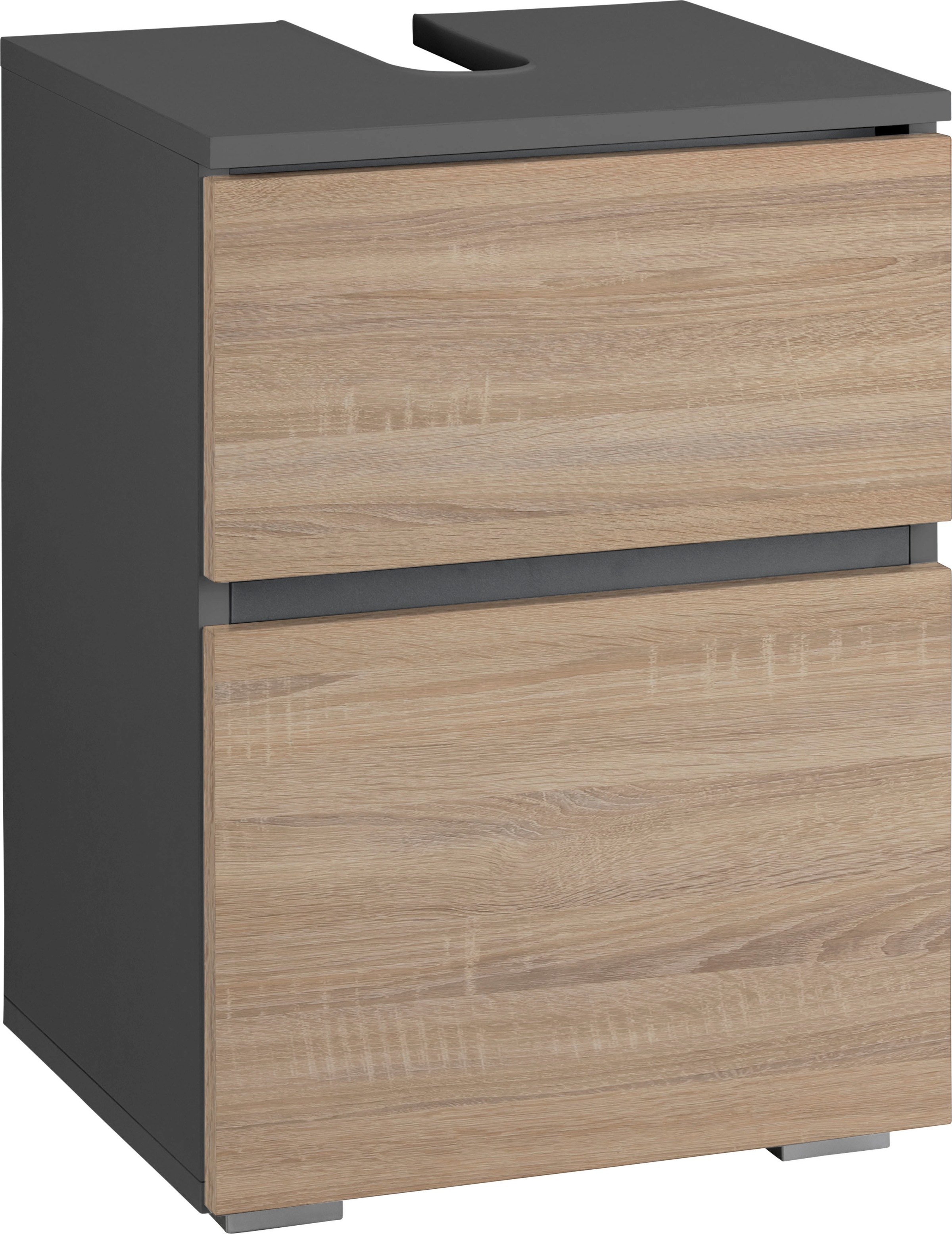 Image of Home affaire Waschbeckenunterschrank »Wisla«, platzsparend, Siphonausschnitt, Tür mit Push-to-open-Funktion, Breite 40 cm, Höhe 55 cm bei Ackermann Versand Schweiz