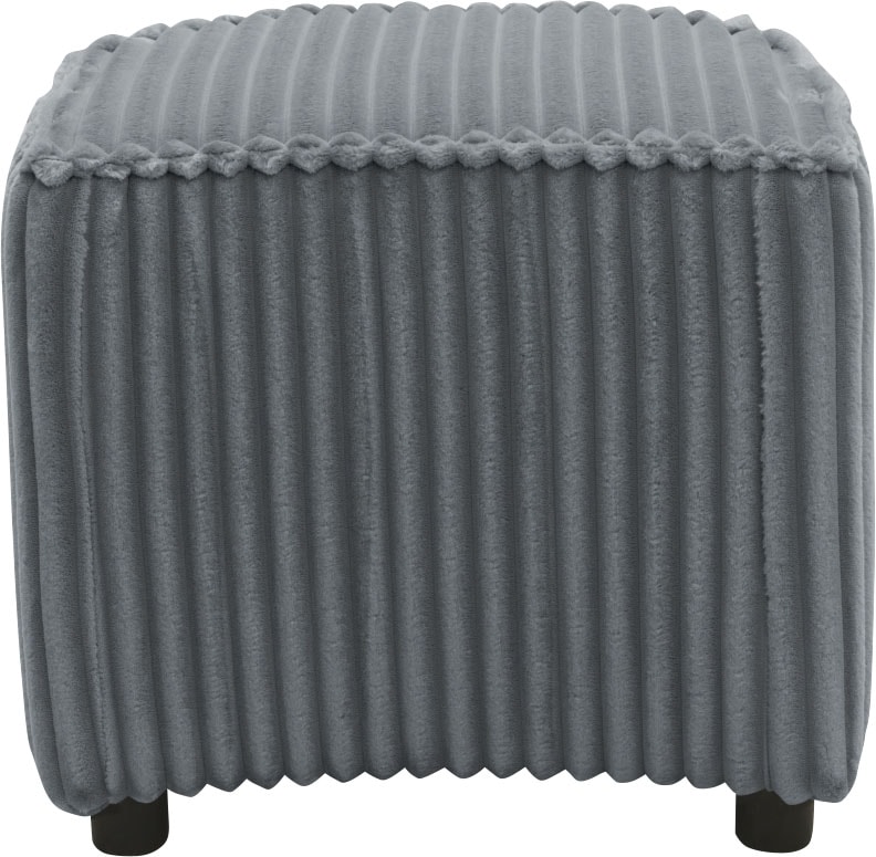 INOSIGN Polsterhocker »AMECA, Hocker, Fusshocker 52 x 47 x 46 cm (BxTxH)«, (1 St.), mit Mega-Cordstoff, sichelförmig
