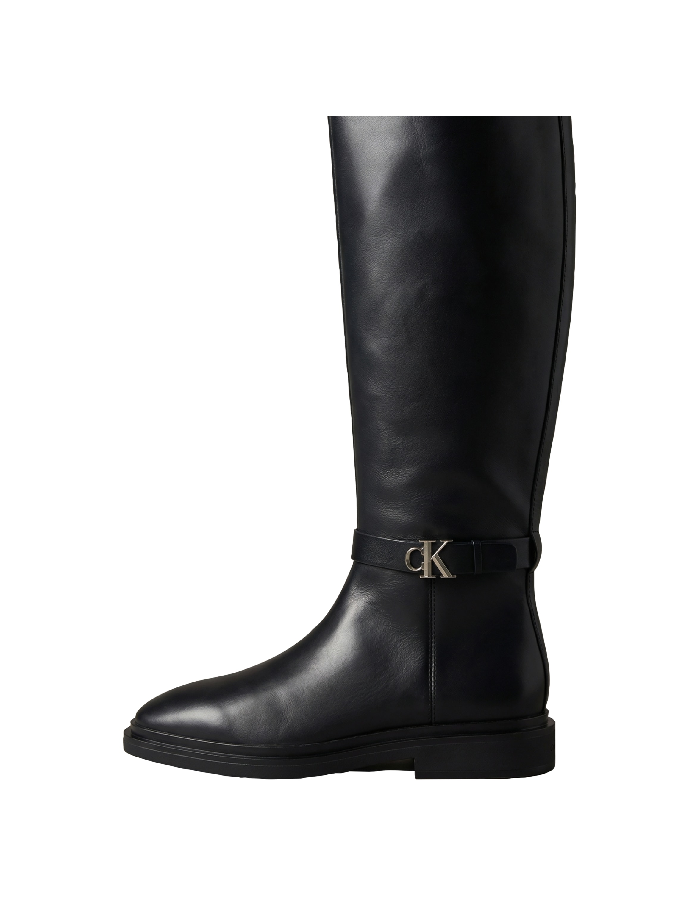 Calvin Klein Bottes »SQUARE HIGH BOOT LTH MG HDW«  Botte haute avec logo CK en bijou