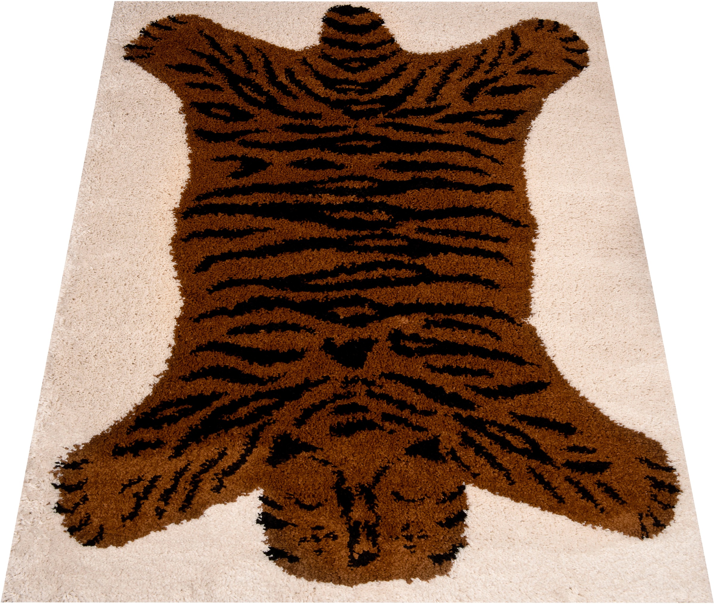 Image of Zala Living Kinderteppich »Tiger Lewis«, rechteckig, 35 mm Höhe, Spielunterlage, Sehr weich durch Microfaser, Kinderzimmer, Tiermotiv, Strapazierfähig, Pflegeleicht, Robust bei Ackermann Versand Schweiz