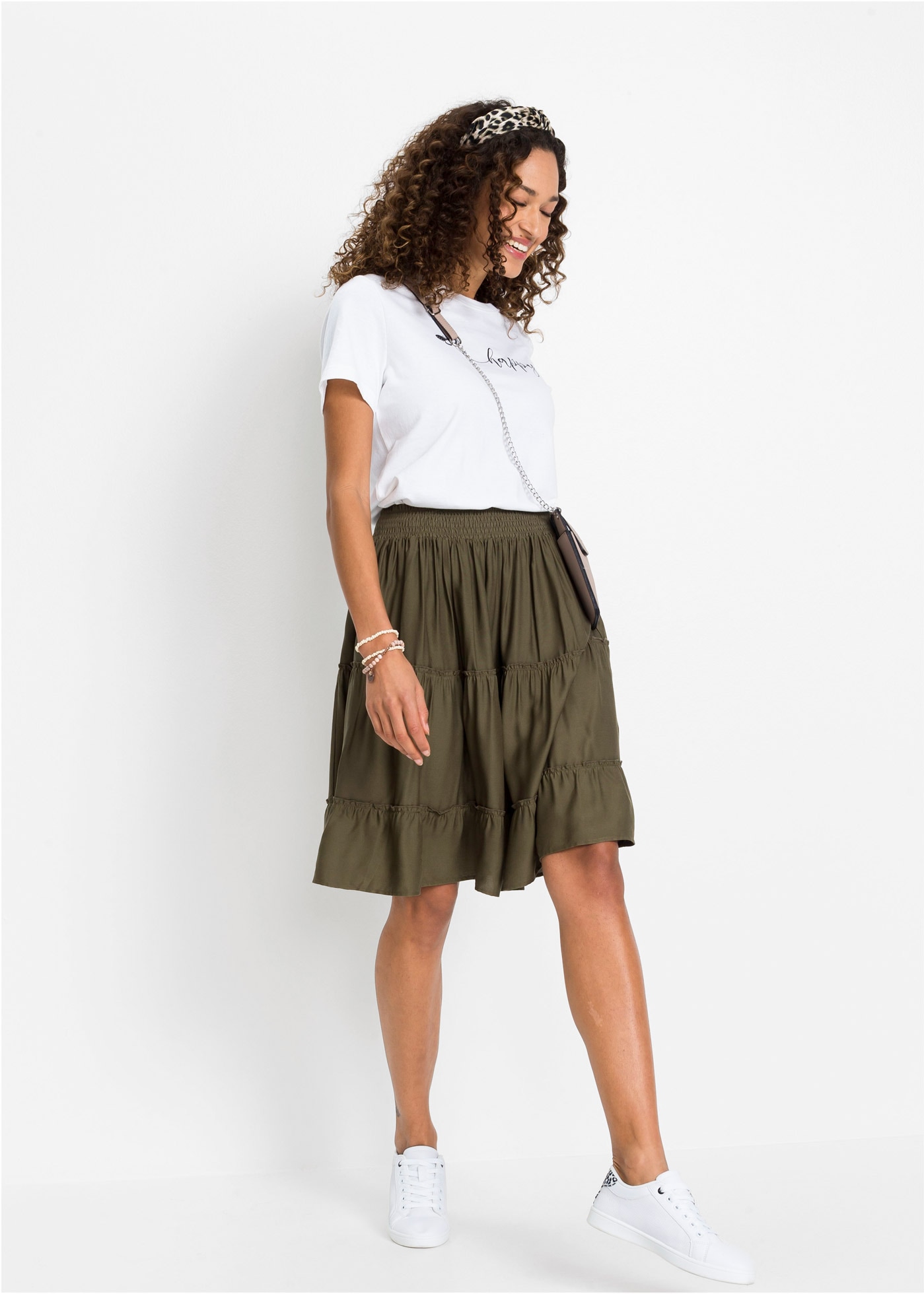 bonprix T-Shirt »T-Shirt aus reiner Baumwolle« bequeme Passform, Kurzarm, mit Rundhalsausschnitt