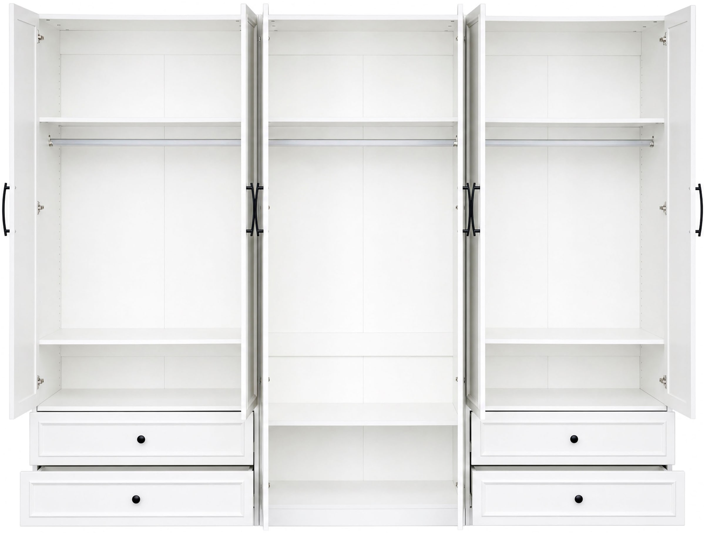 GOODproduct Armoires à vêtements »Arrian 240 cm Weiss | 6-türiger Drehtürenschrank im Landhausstil« ESPACE DE RANGEMENT XXL POUR VOTRE MAISON