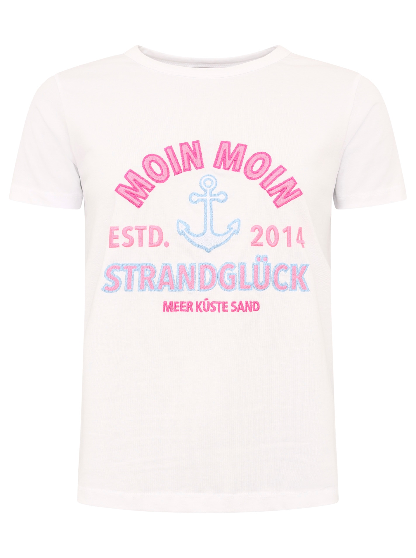 Zwillingsherz T-Shirt »"Moin Moin"«, mit maritimer Stickerei