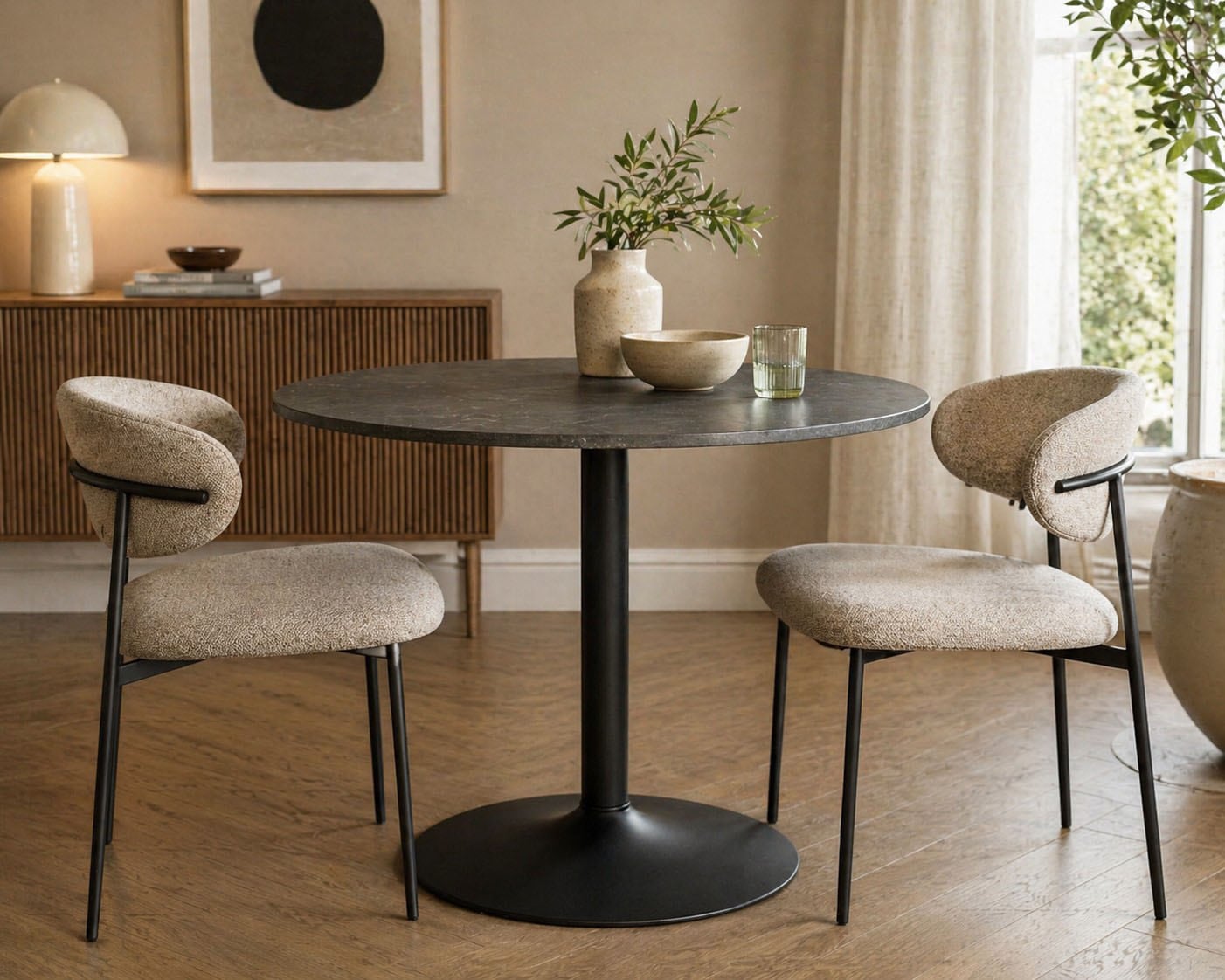ACTONA GROUP Esstisch »Ibiza, Runder Küchentisch - pflegeleicht, platzsparend & robust« Tisch, Tulpentisch, 1 Stk. tlg. OTTOs Choice, Modernes Design – kratzfest & belastbar bis 100 kg
