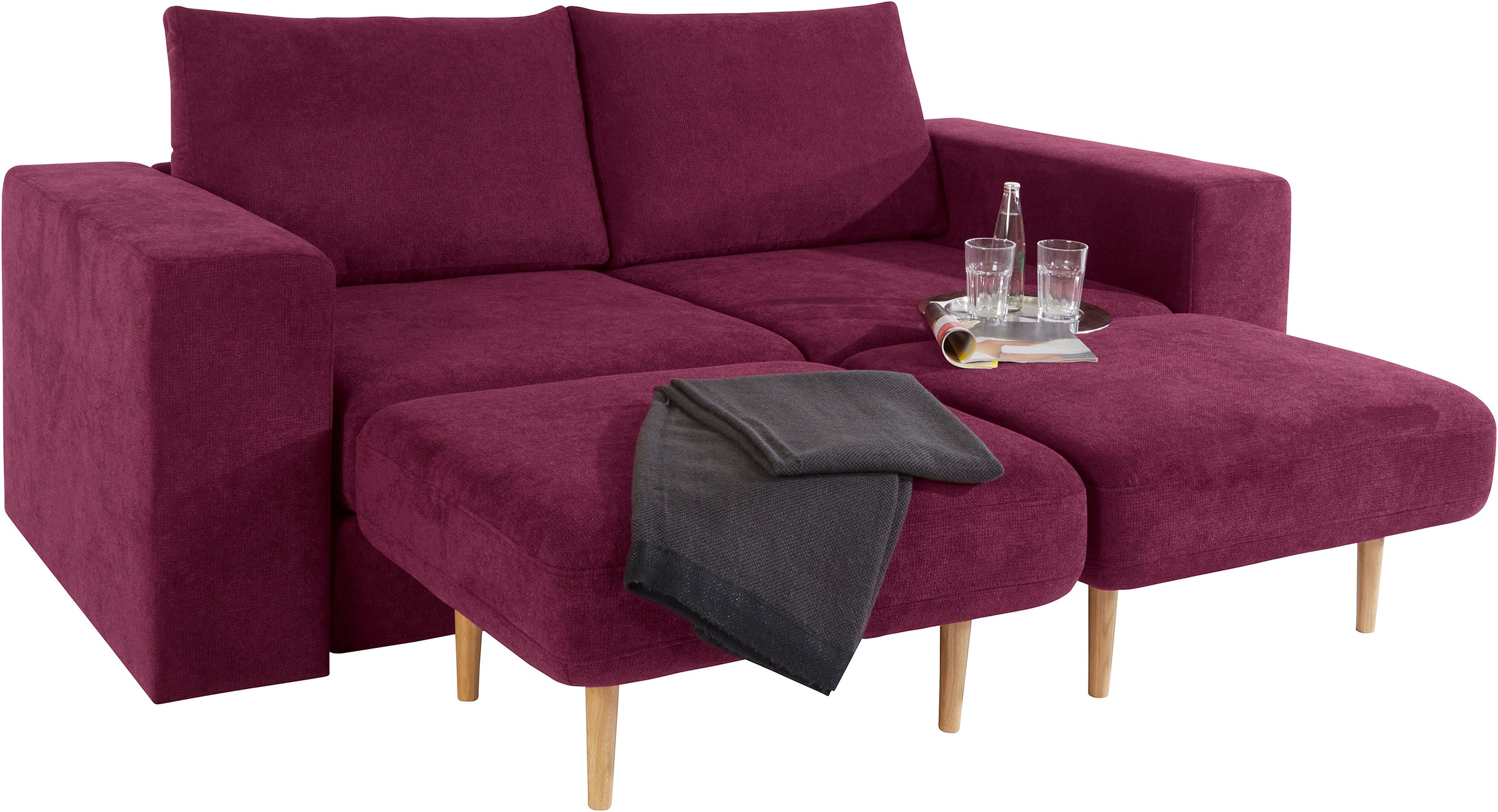 LOOKS by Wolfgang Joop 3-Sitzer »Looksv«, Verwandlungssofa: aus Sofa wird Sofa mit 2 Hockern