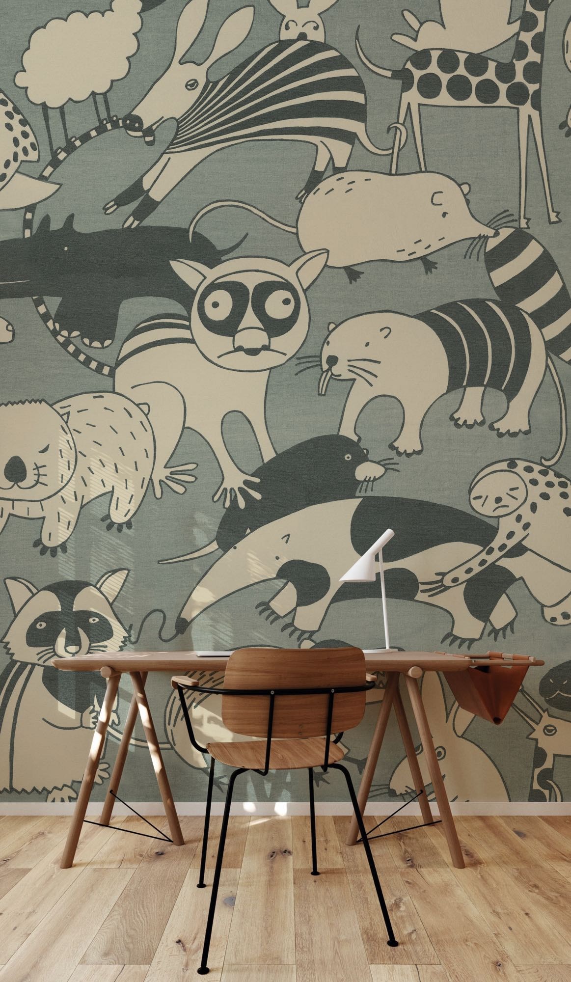 Komar Fototapete »Vlies Fototapete - Wobble Zoo - Grösse 300 x 250 cm« Motiv | bedruckt glatt