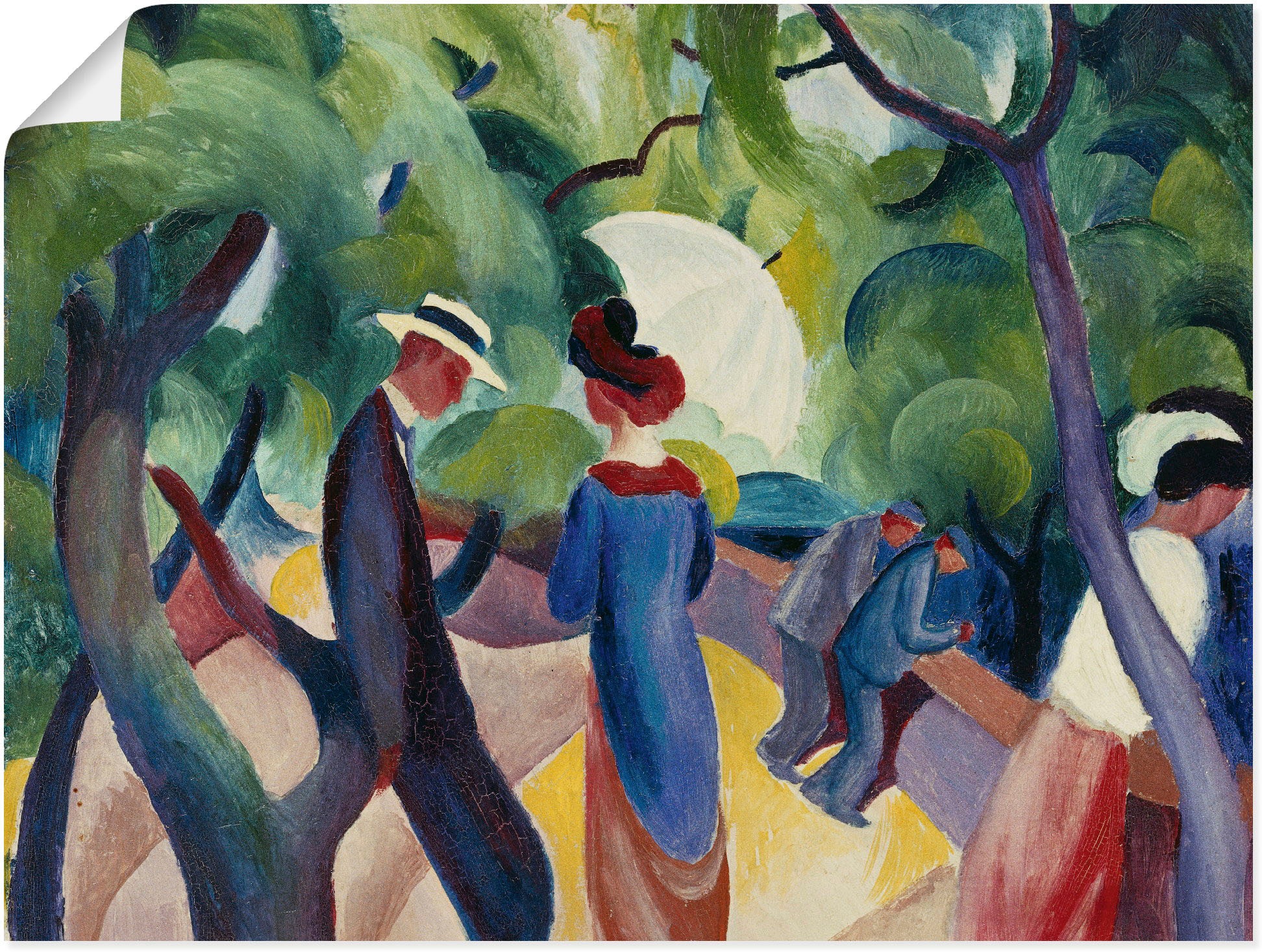 Image of Artland Wandbild "Promenade. 1913" Gruppen & Familien 1 Stk. tlg. als Leinwandbild, Poster in verschied. Grössen