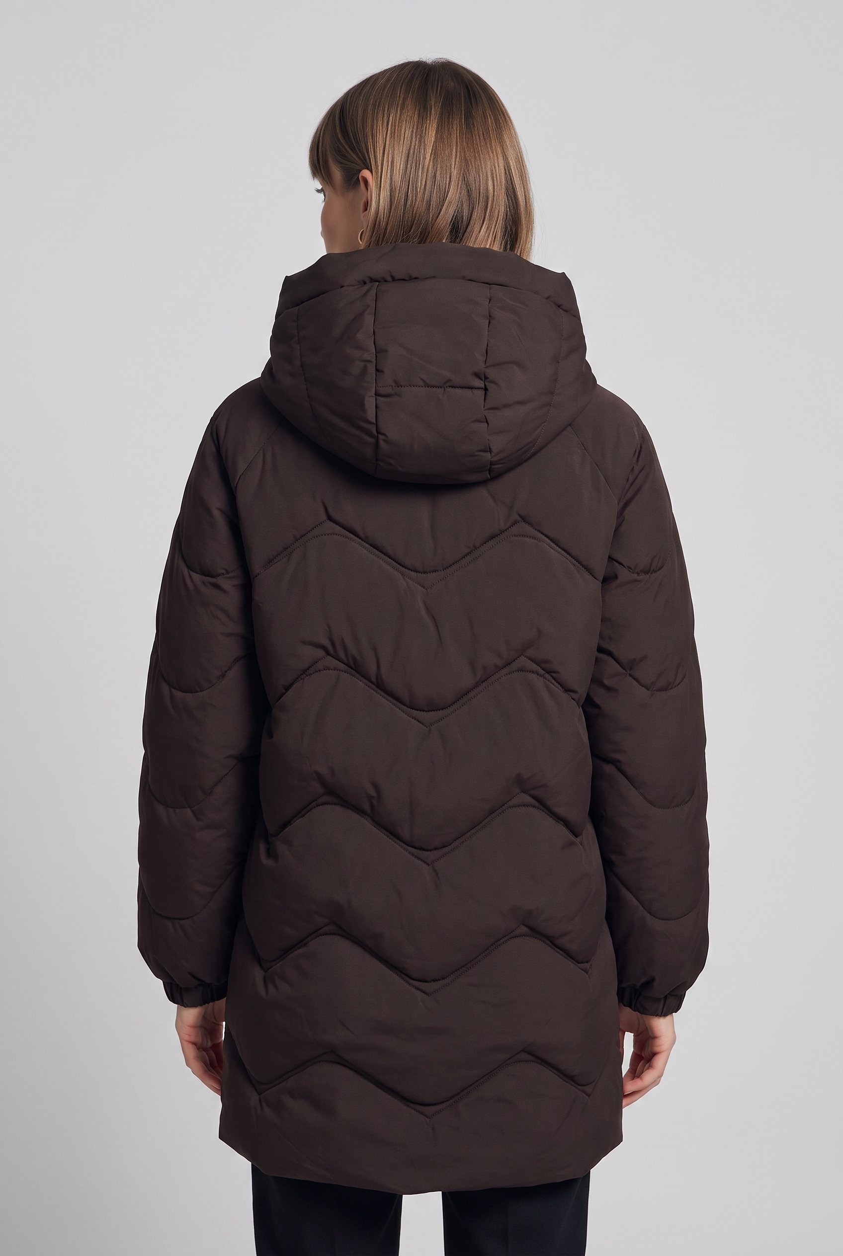 JDY Veste matelassée »JDYPOWER LONG HOOD PUFFER OTW HAB« avec capuche fibre synthétique