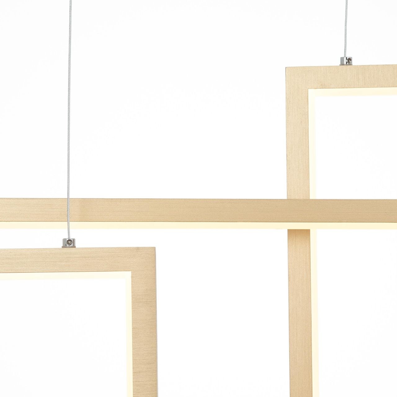 Brilliant Pendelleuchte »Gwyn«, 1 flammig, LED Hängelampe 80cm alu/gold