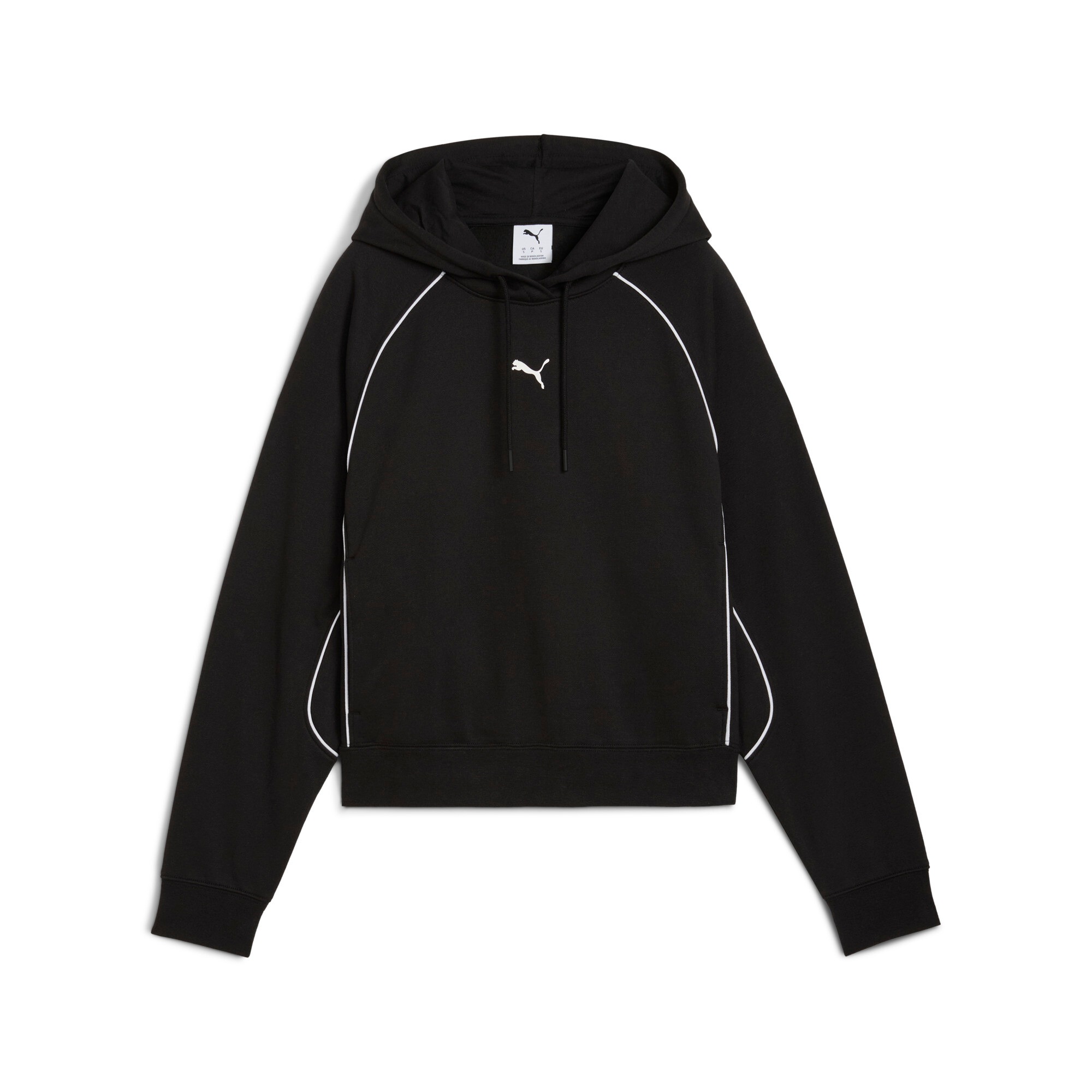 Image of PUMA Kapuzensweatshirt "SPORT COMFORT SHORT HOODIE FL", kurze Schnittform, mit Kapuze, aus Fleece-Material