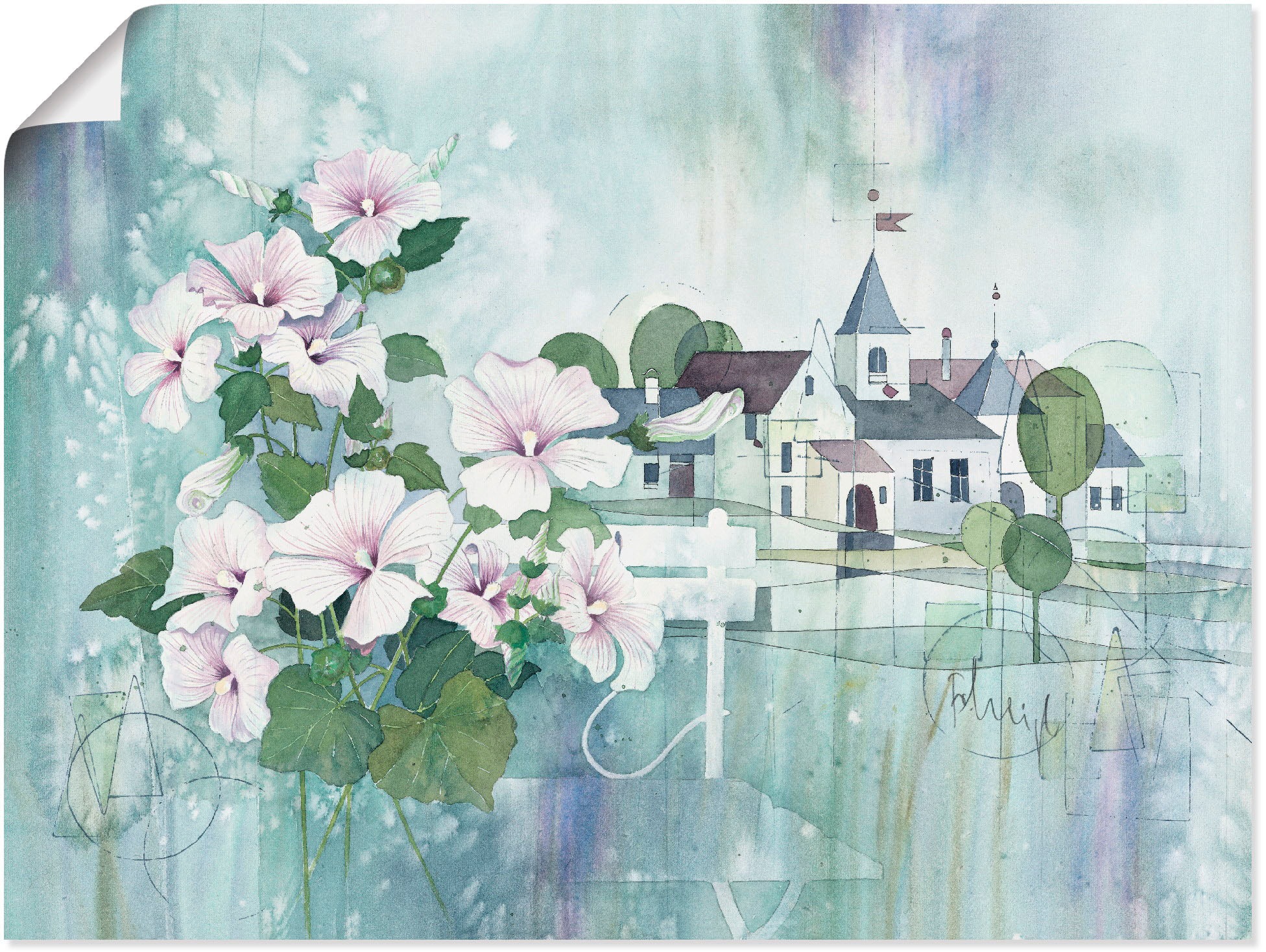 Image of Artland Wandbild »Mediterranes Leben«, Blumen, (1 St.), in vielen Grössen & Produktarten -Leinwandbild, Poster, Wandaufkleber / Wandtattoo auch für Badezimmer geeignet bei Ackermann Versand Schweiz