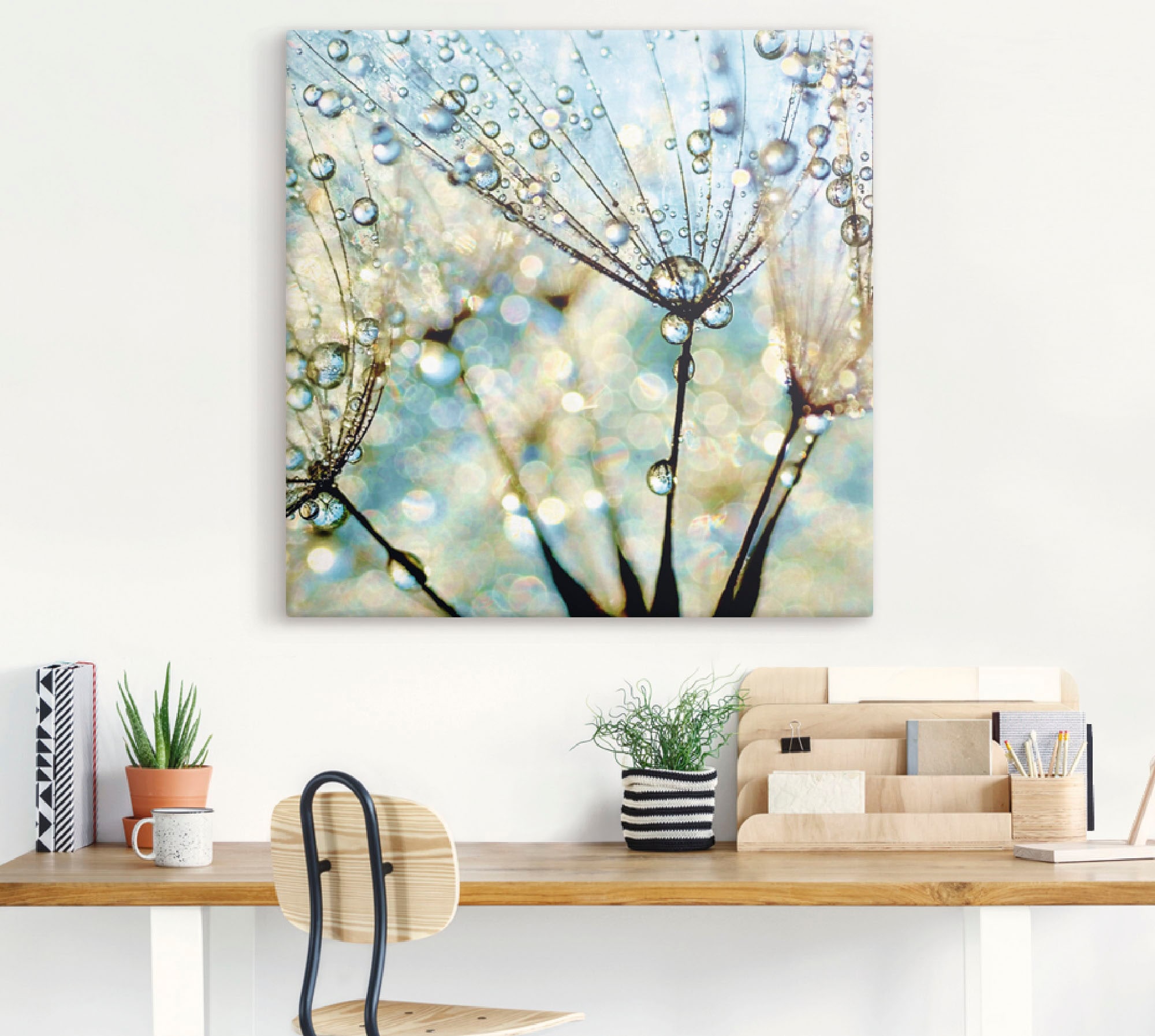 Artland Wandbild »Pusteblume Blaue Diamanten« Blumen 1 Stk. tlg. als Alubild, Outdoorbild, Leinwandbild, Poster, Wandaufkleber