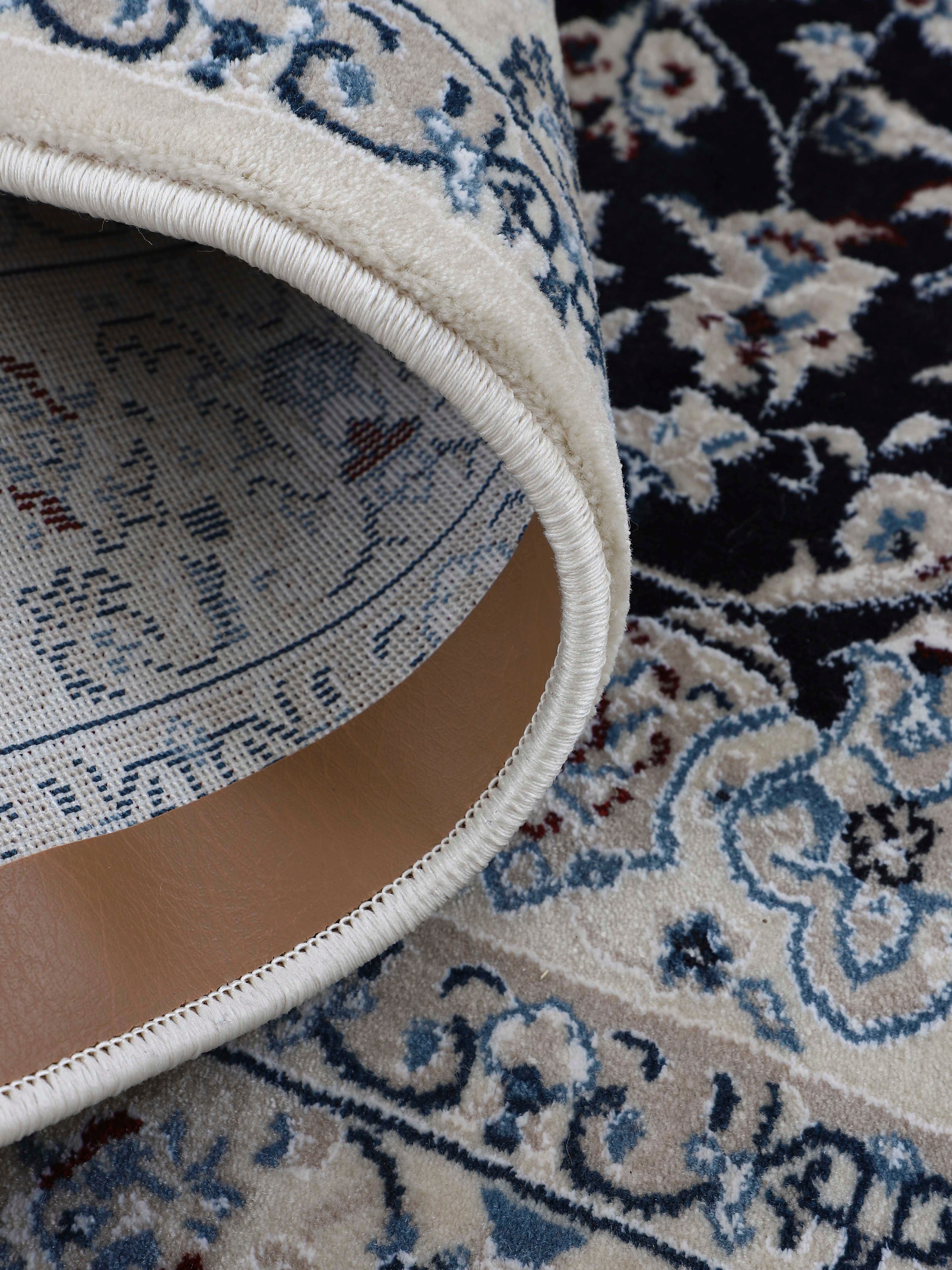 carpetfine Teppich »Nain Diane«, rund, 8 mm Höhe, Kurzflorteppich, Orient Look