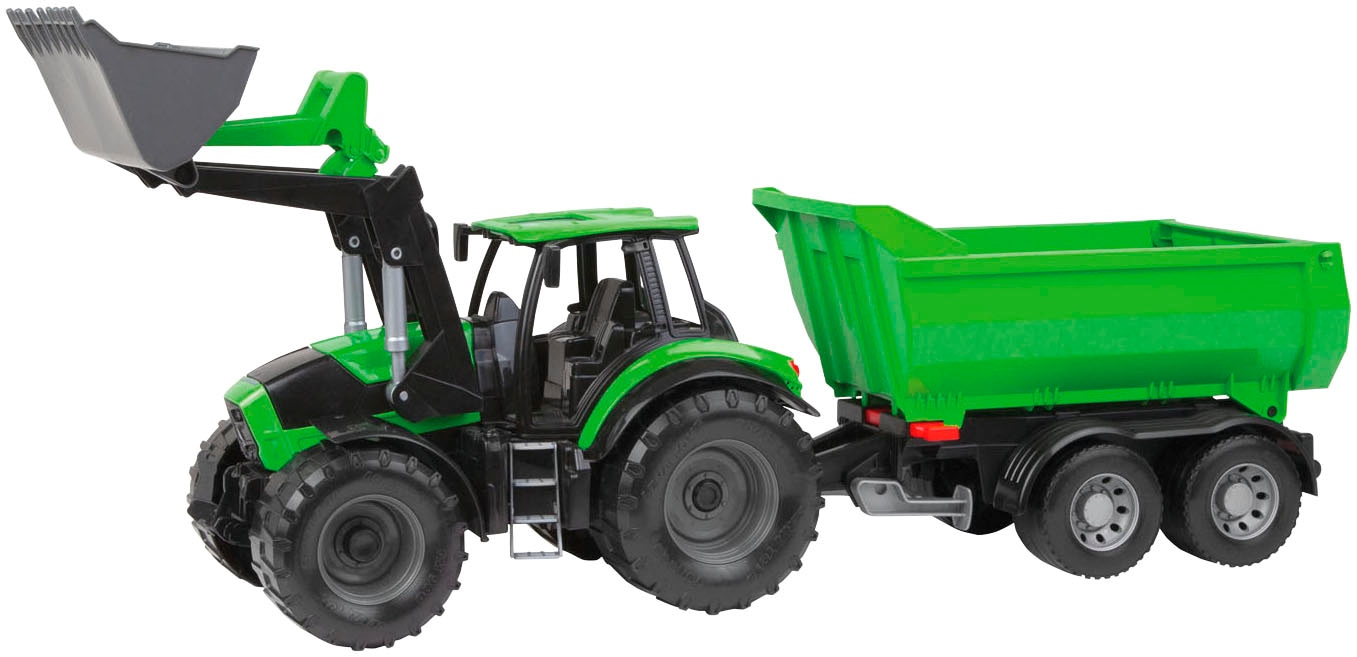 Image of Lena Spielzeug-Traktor "Worxx Traktor Deutz-Fahr Agrotron 7250 TTV mit Anhänger" Made in Europe