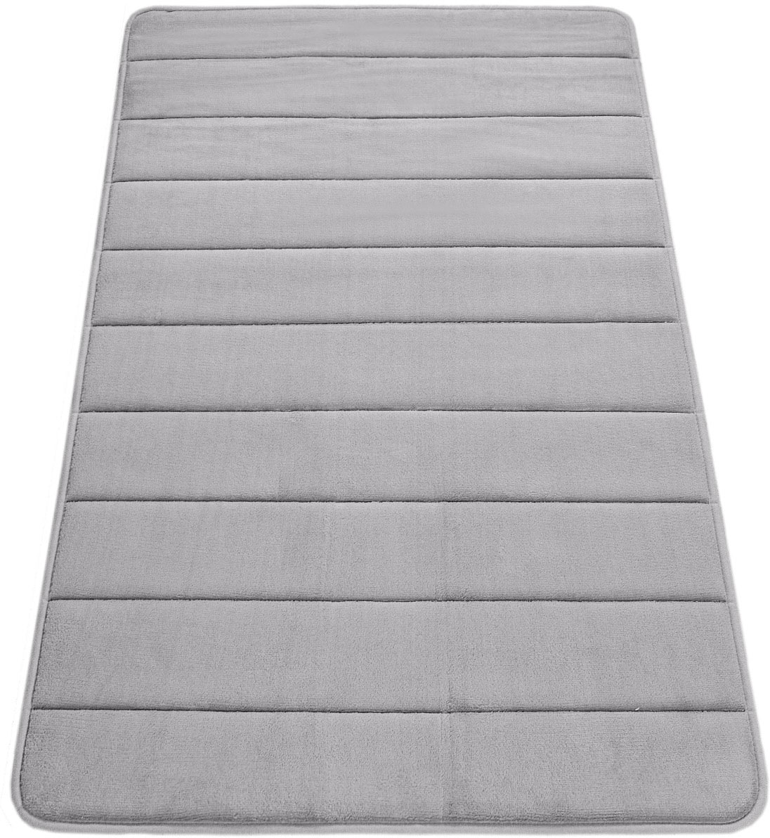 Paco Home Badematte »Corby 252, Memory-Schaum Effekt«, rutschhemmend beschichtet, fussbodenheizungsgeeignet, Badteppich, Uni Farben, gestreift, Hoch-Tief Effekt