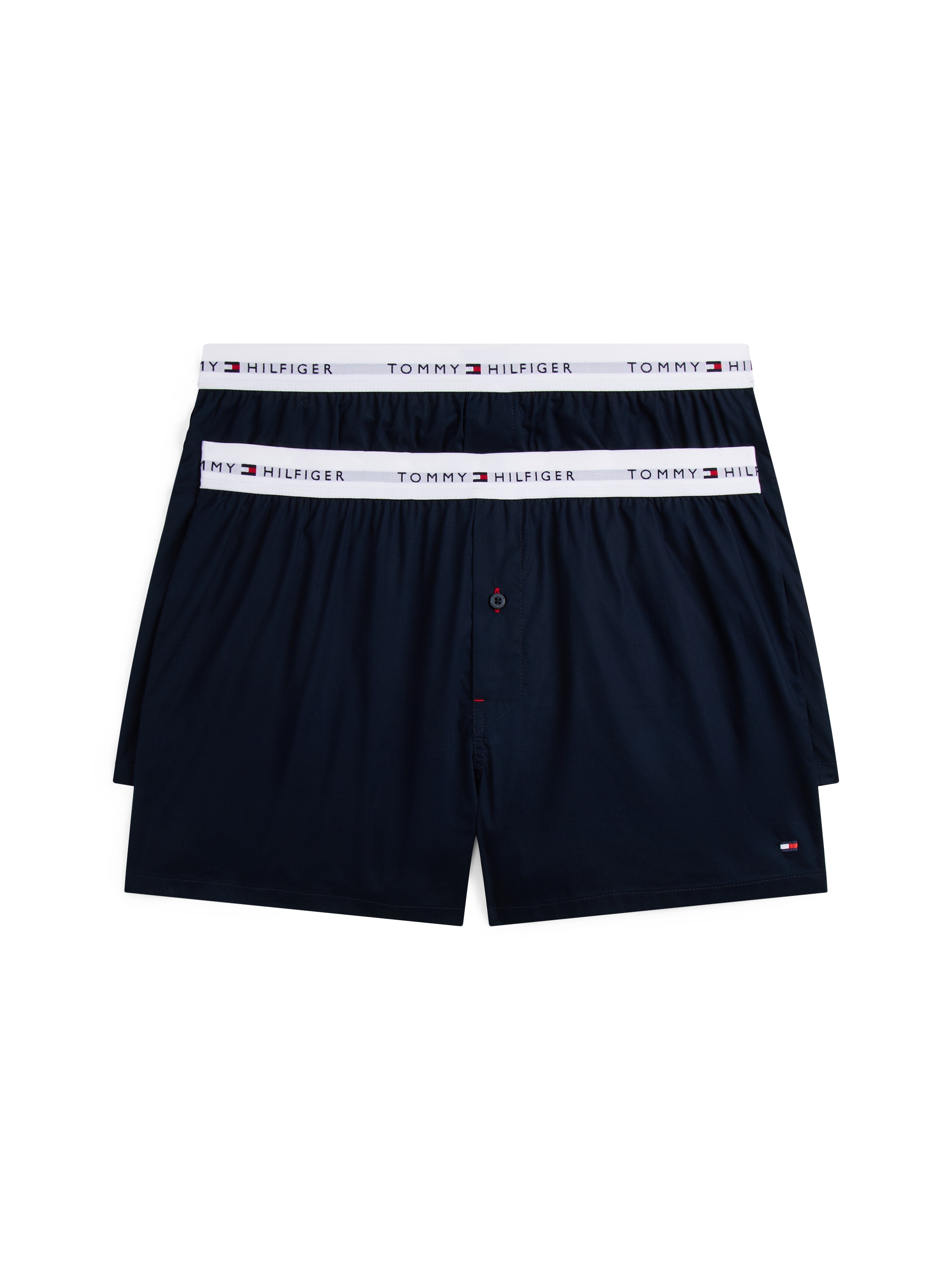 Tommy Hilfiger Underwear Webboxer »2P WOVEN BOXER«, (Packung, 2 St., 2er), mit Logobund