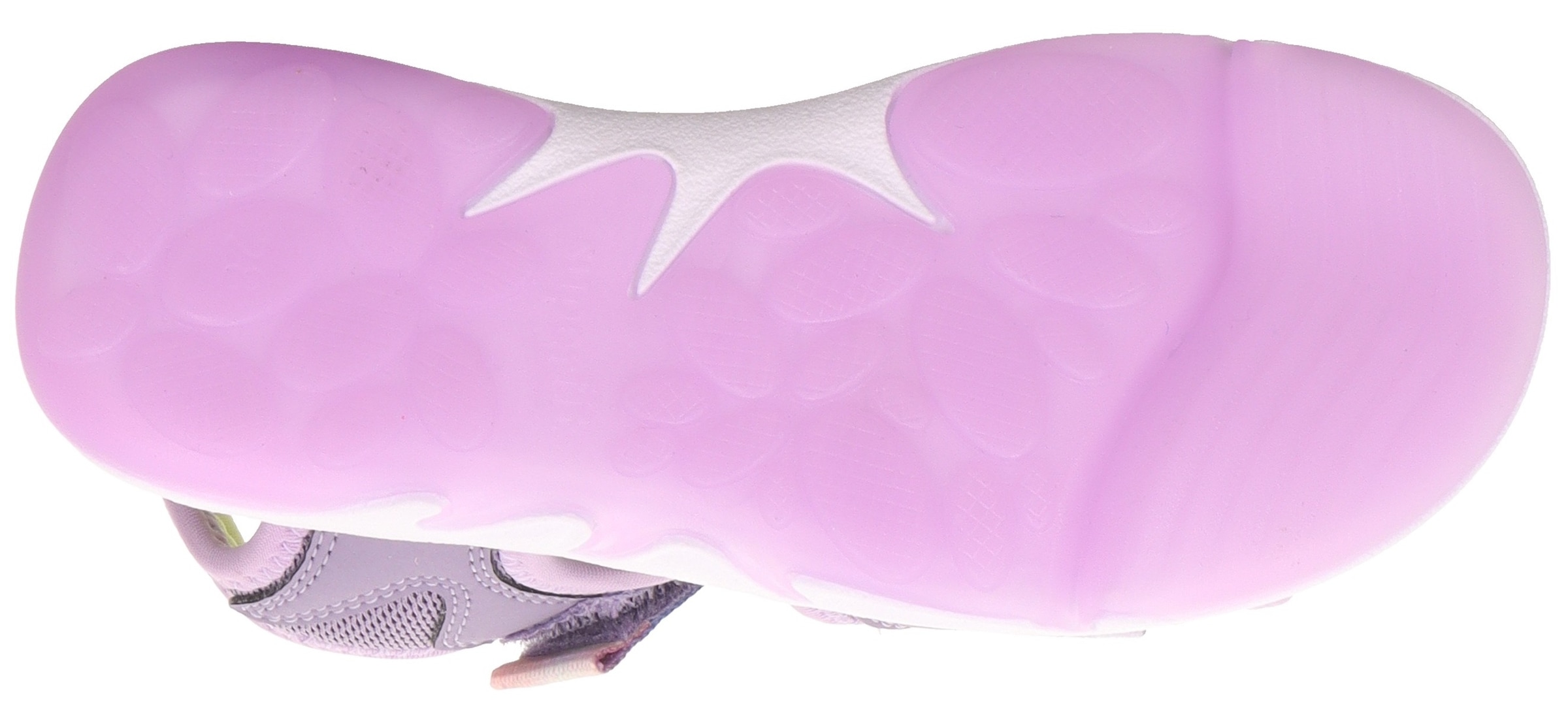 Superfit Sandale »PEBBLES WMS: mittel«, Sandalette mit süssem Glitzerverschluss, Grössenschablone zum Download